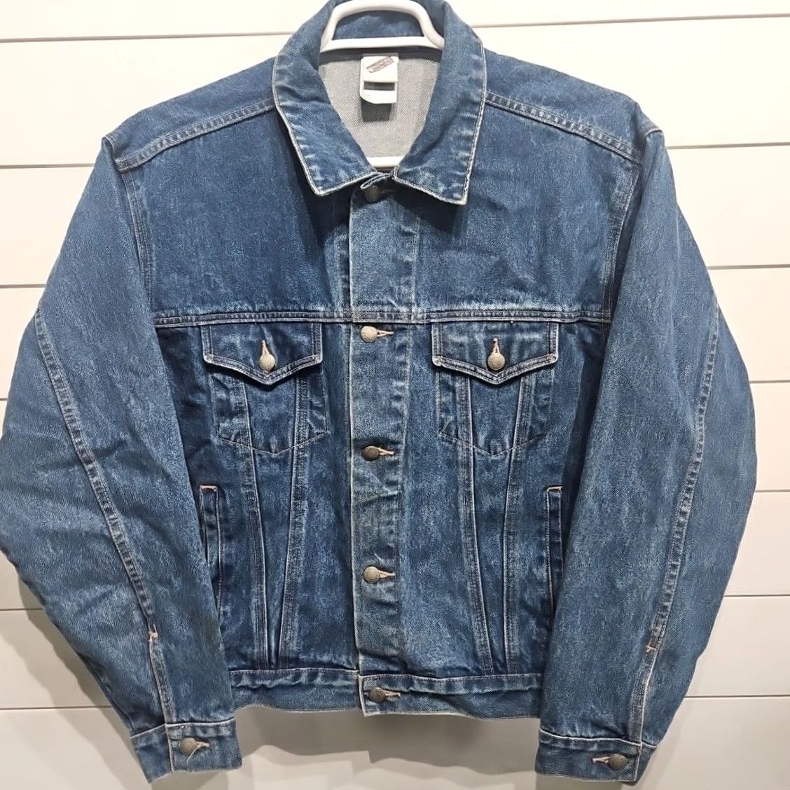 Vintage VINTAGE Warner Bros Superman DC Comics Denim Blue Jean Jacket Mens M RARE Size US 31 - 2 Thumbnail