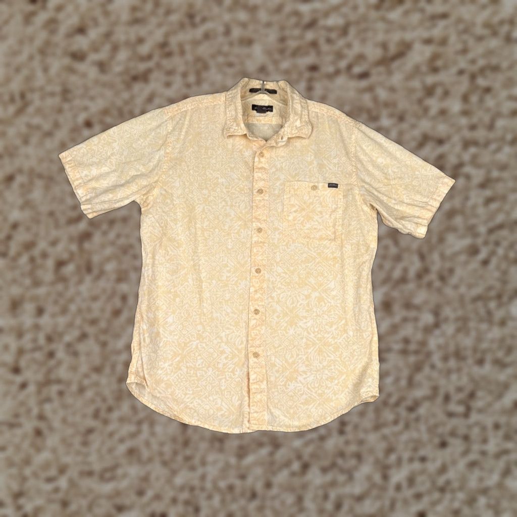 Eddie Bauer Eddie Bauer Shirt Men Small Yellow Floral Linen Blend Pocket Hawaiian Button Up Size US S / EU 44-46 / 1 - 1 Thumbnail