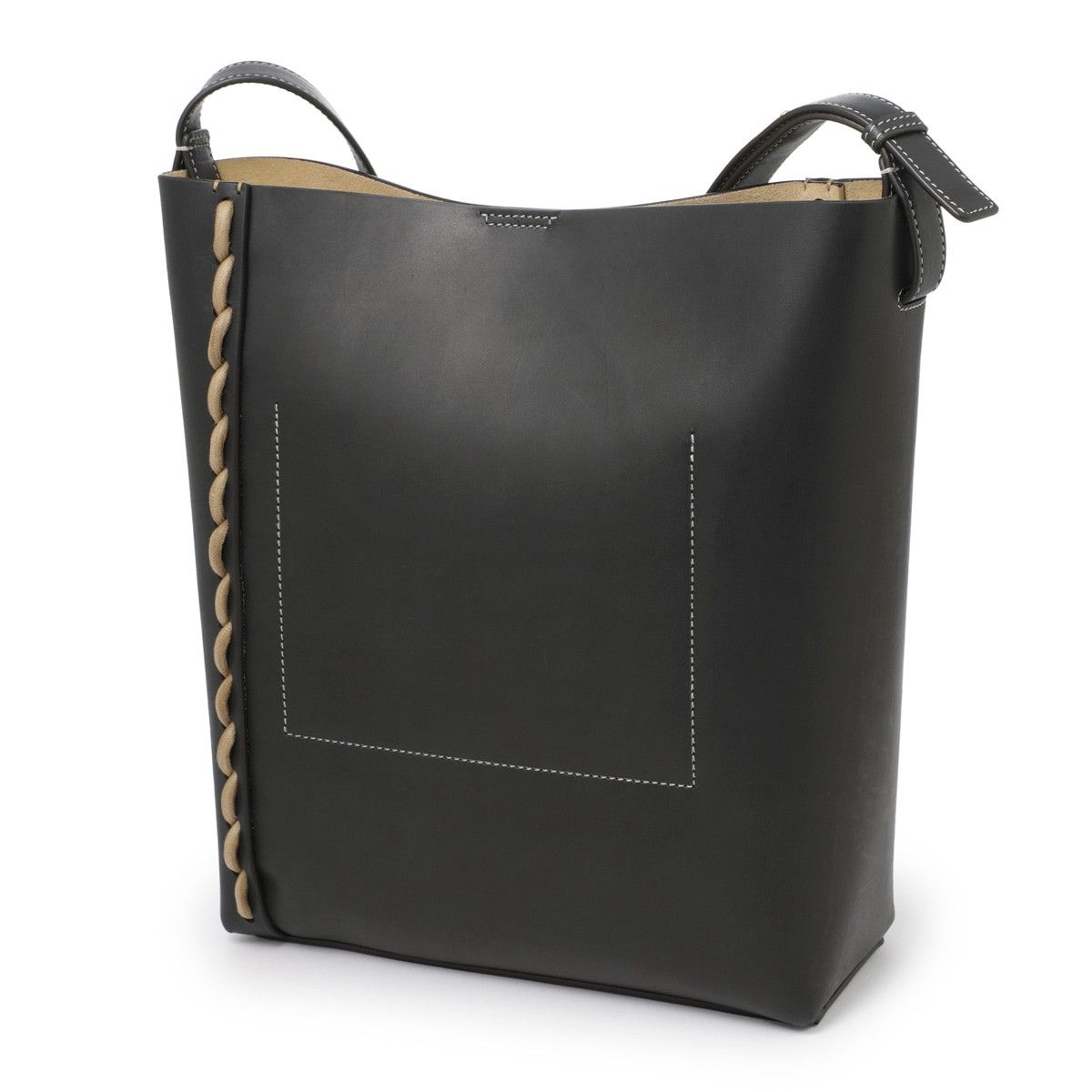 Jil Sander o1loc1c1124 Size: OS/Stitching Tote Medium in Black Size ONE SIZE - 3 Thumbnail