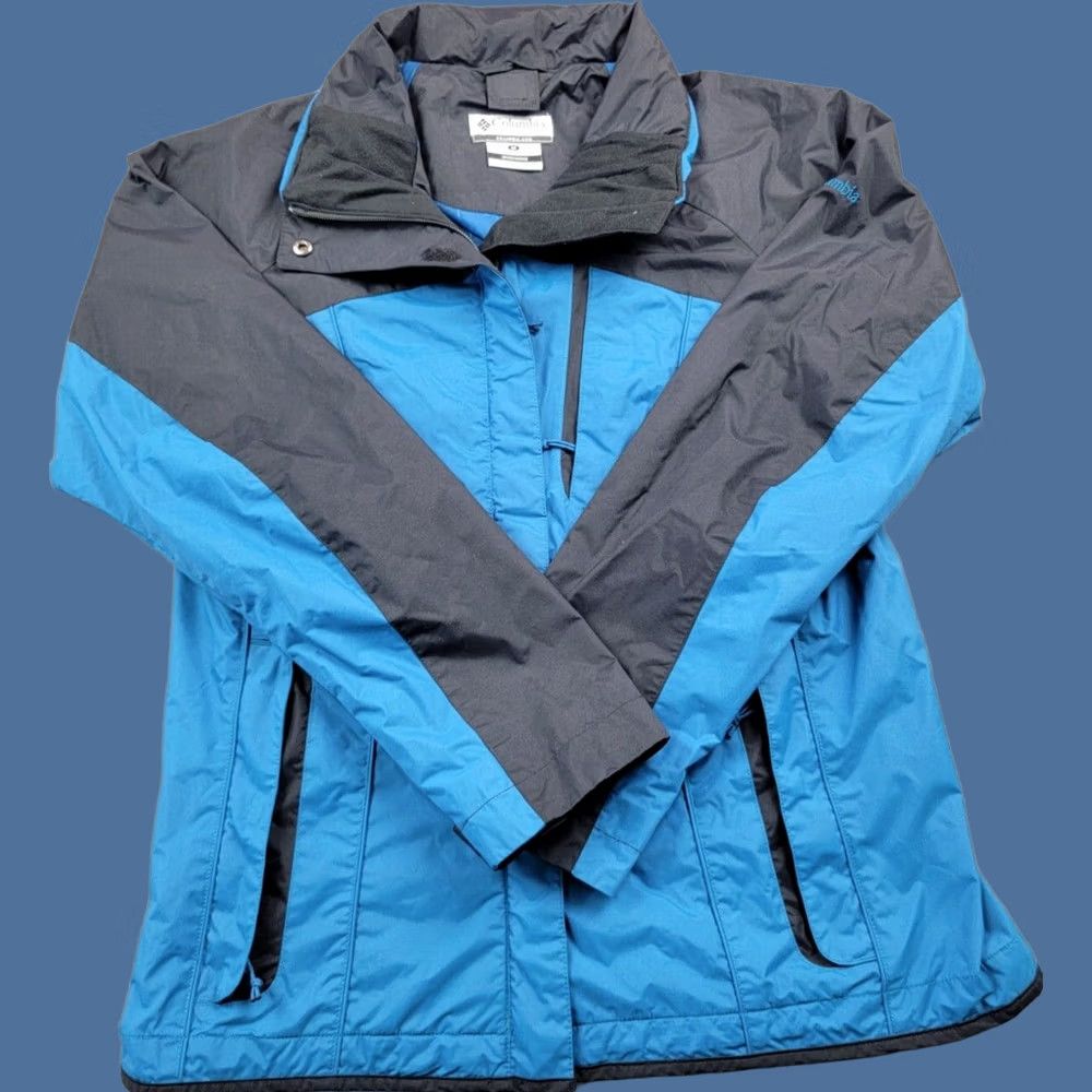 Vintage Columbia Interchange Jacket Womens Medium Blue Black Shell Water Resistant Size M / US 6-8 / IT 42-44 - 1 Thumbnail