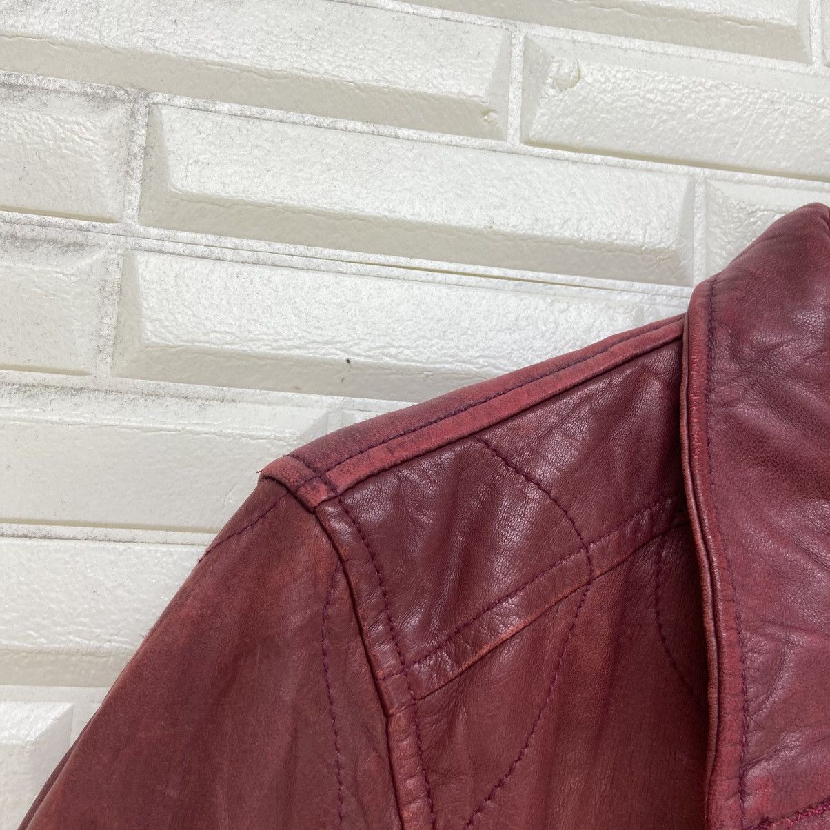 Avirex Avirex Varsity Sheepskin Leather Biker Jacket Size US S / EU 44-46 / 1 - 10 Thumbnail