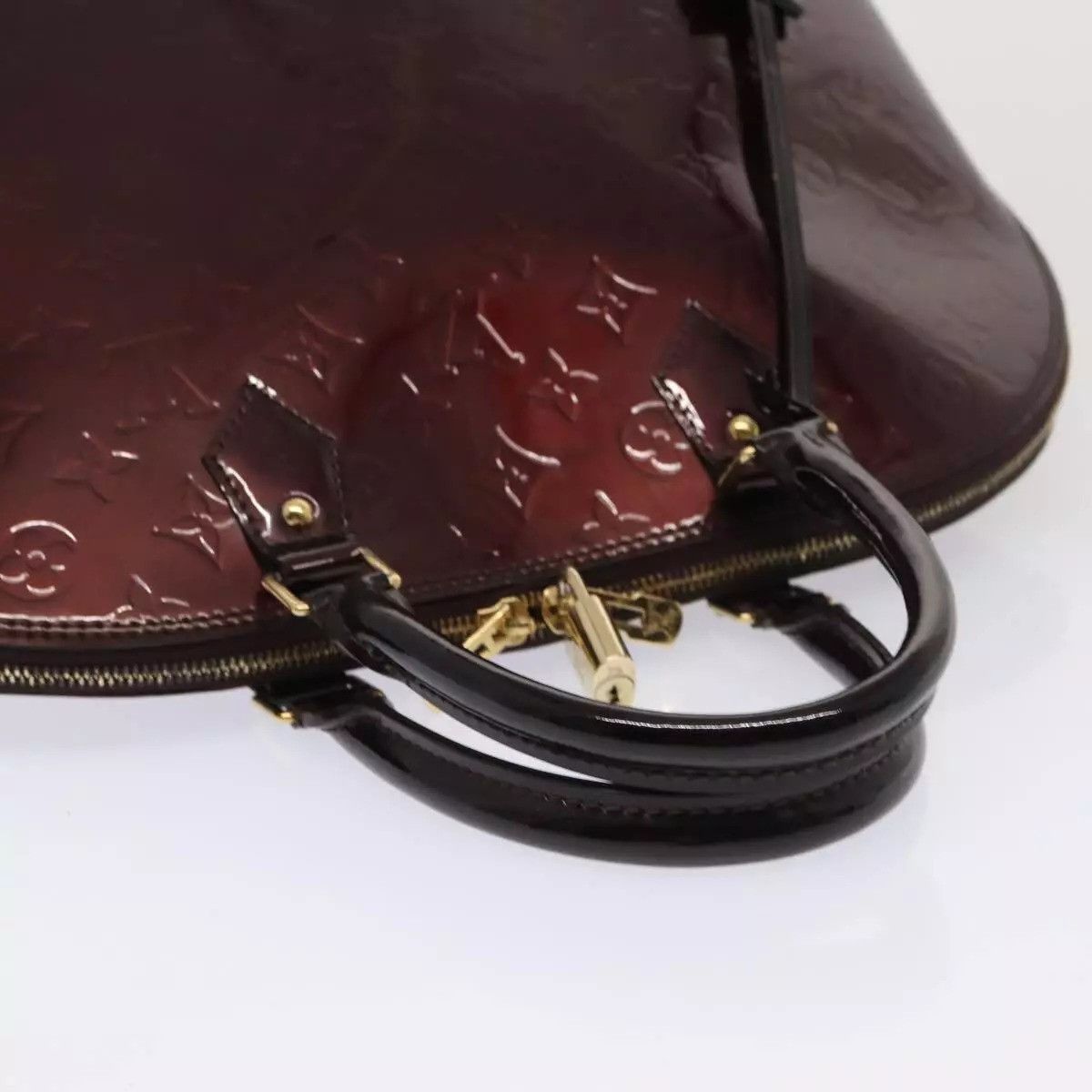 Louis Vuitton LOUIS VUITTON Monogram Vernis Alma GM Hand Bag Amarante Size ONE SIZE - 12 Thumbnail