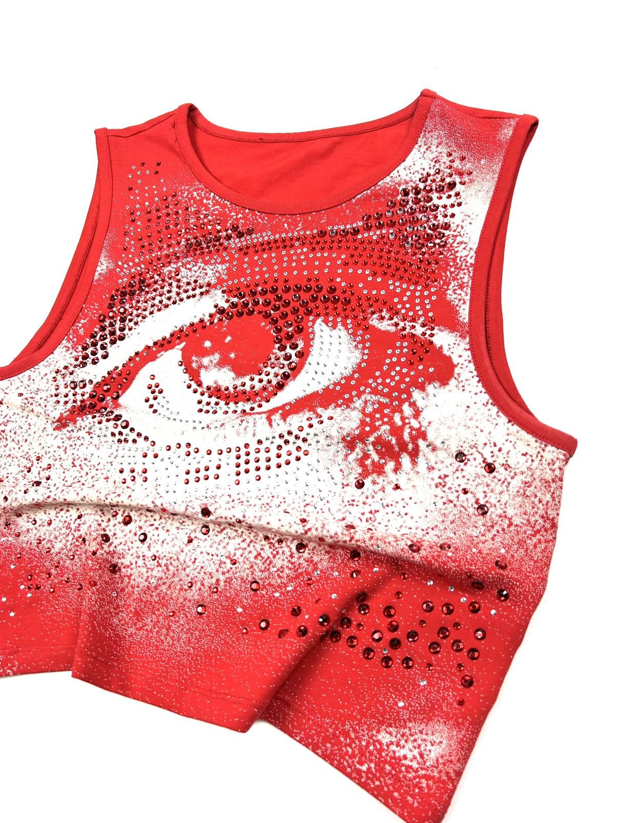 Jaded London JADED LONDON Y2K RETINA RED DIAMANTE EYE TANK TOP T-SHIRT Size S / US 4 / IT 40 - 7 Thumbnail