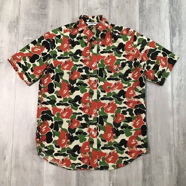 Bape BAPE Fire camo shirt a bathing ape flame NIGO Size US M / EU 48-50 / 2 - 1 Thumbnail