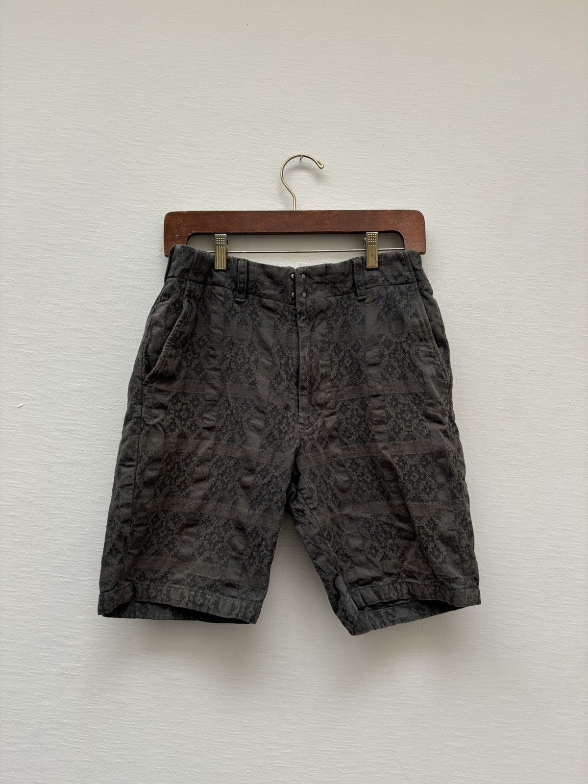 Sage De Cret Jacquard Cotton Shorts (Green) | Grailed