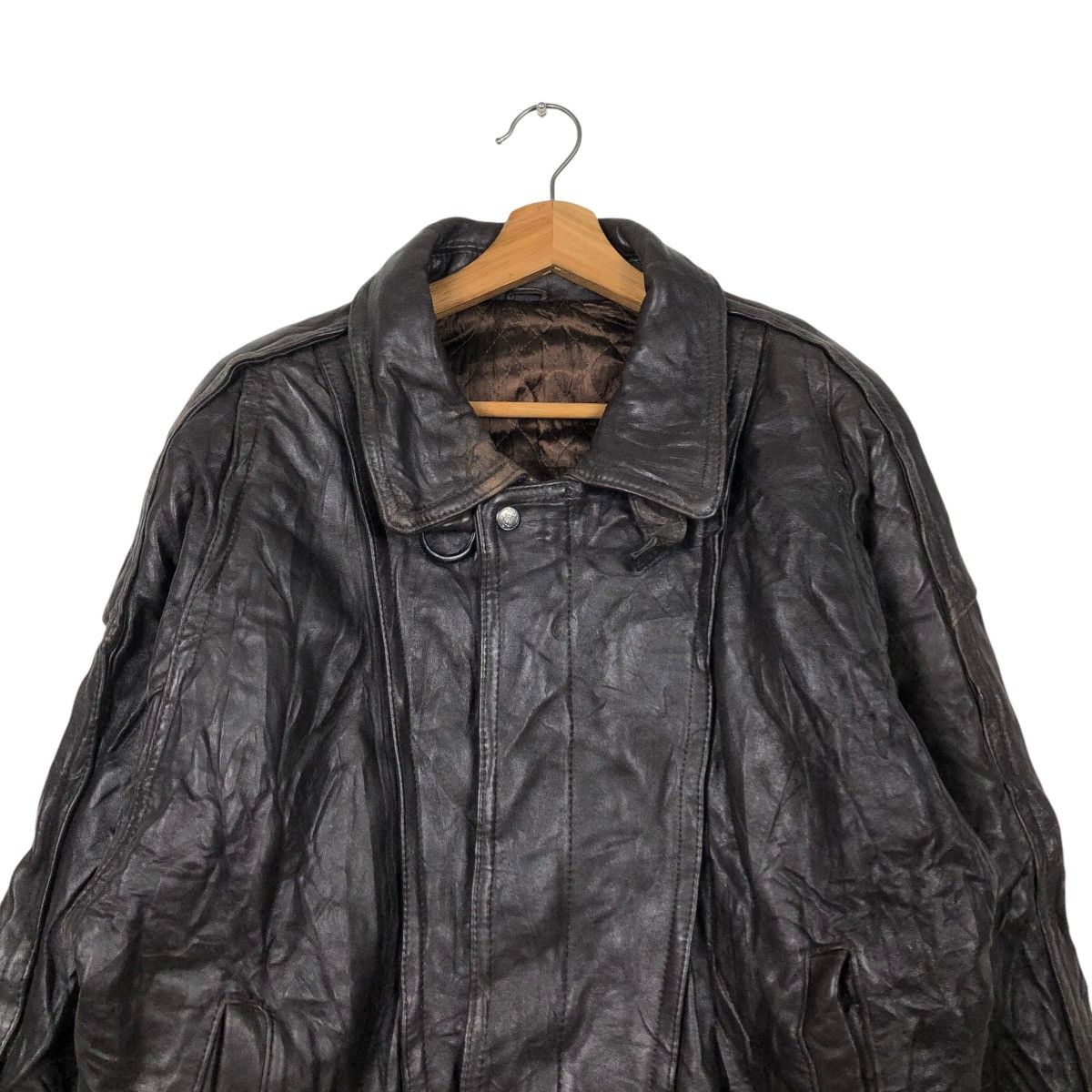 Japanese Brand 🔥VTG GENUINE LEATHER JACKET BIKER BONNEZ VOW ISSEY MIYAKE Size US L / EU 52-54 / 3 - 5 Thumbnail