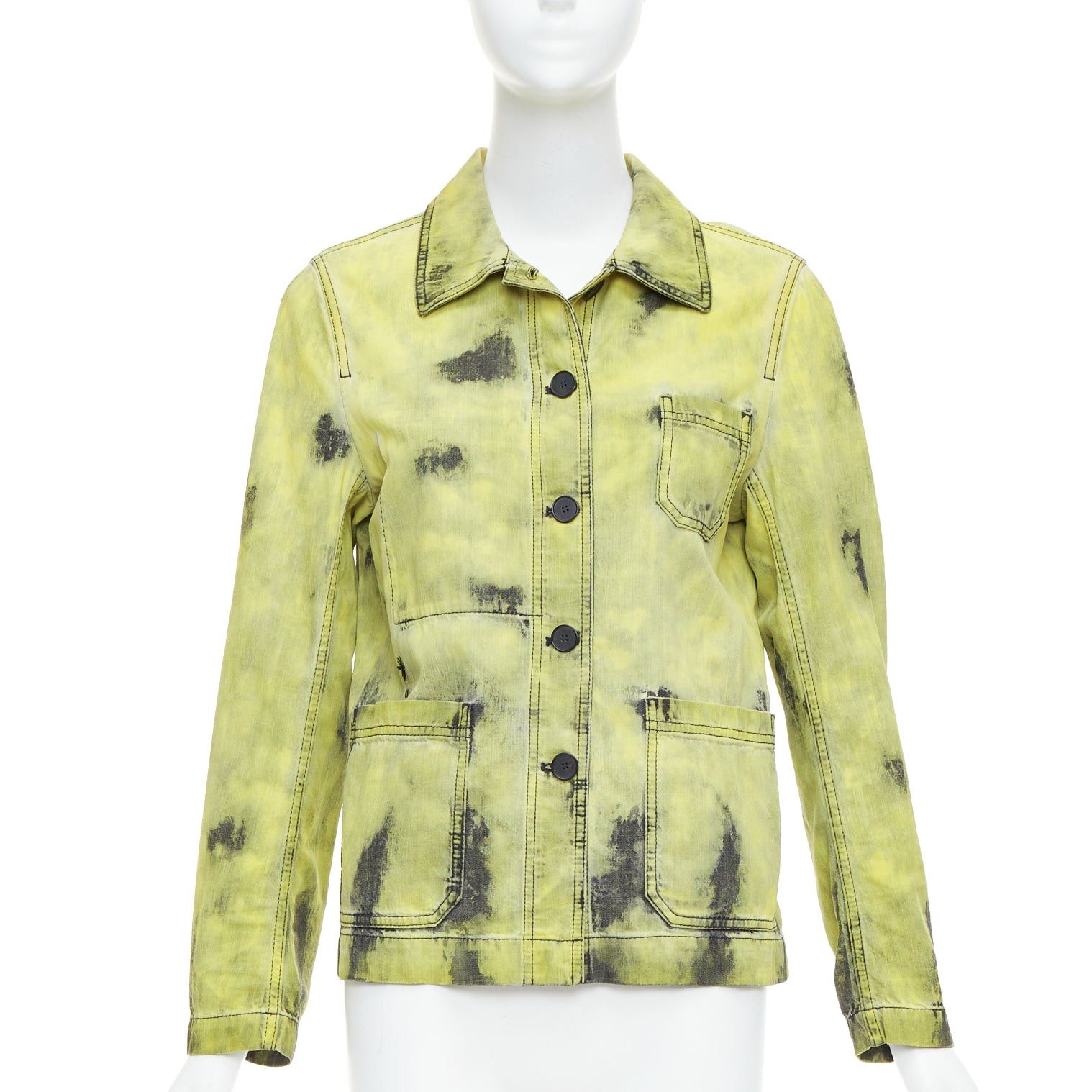 Dior CHRISTIAN DIOR 2020 green acid wash tie dye CD overshirt jacket FR38 M Size M / US 6-8 / IT 42-44 - 1 Thumbnail