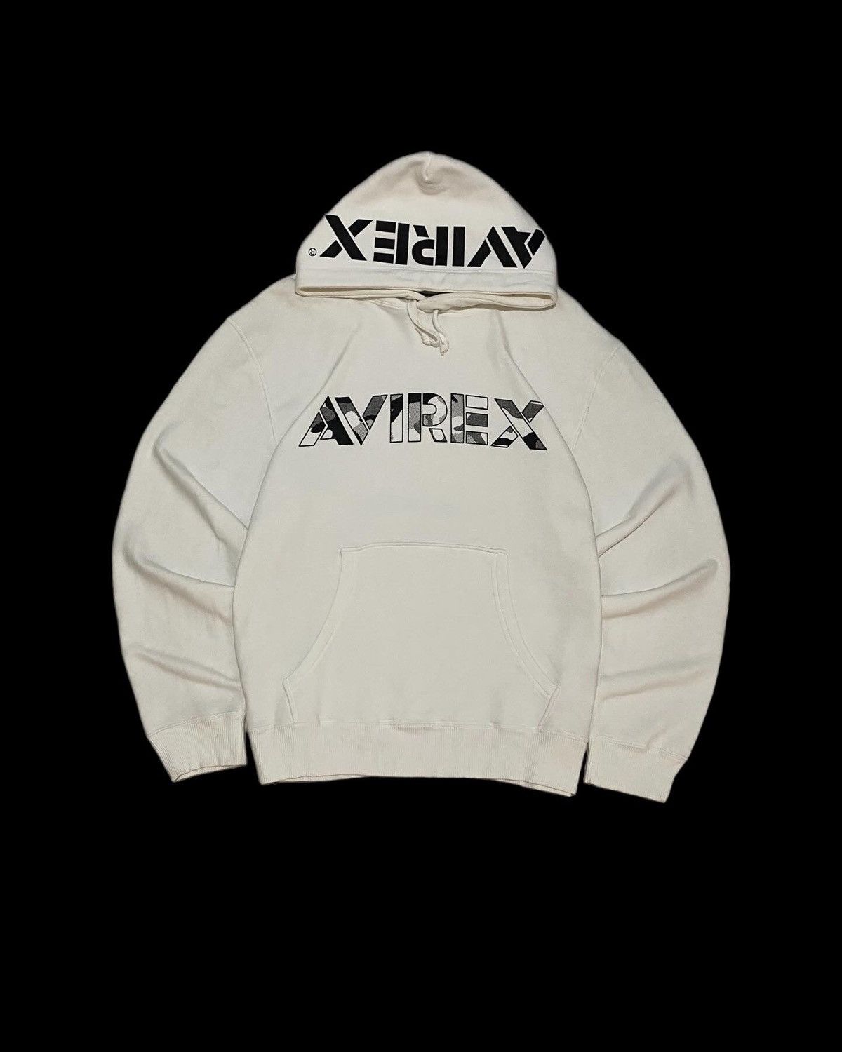 image of Avirex Ltd Hoodie Logo in White, Men's (Size XL)
