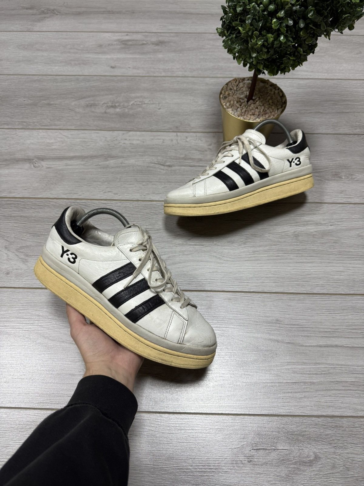 Adidas × Y-3 Y-3 x Adidas Yohji sneakers superstar stripes leather shoes Size US 9.5 / EU 42-43 - 1 Thumbnail