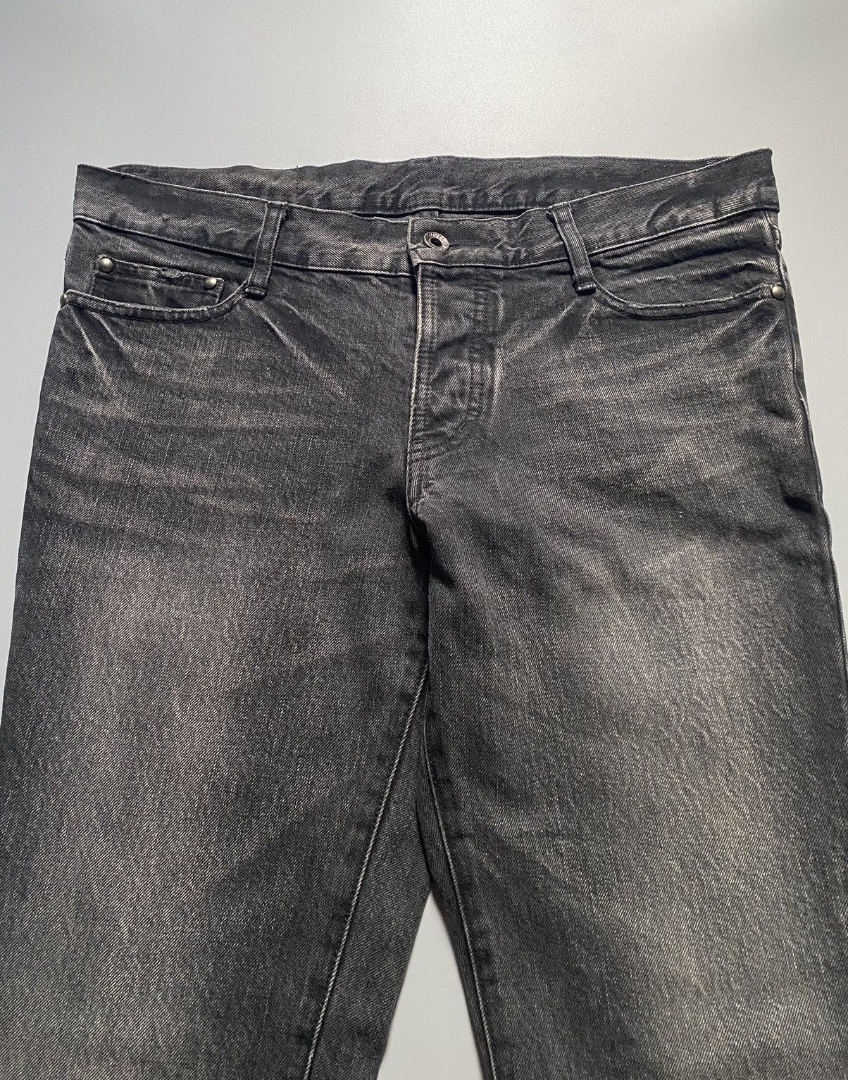 5351 POUR LES HOMMES 5351 Pour Les Hommes - Flared Washed Denim Jeans Size US 35 - 4 Thumbnail