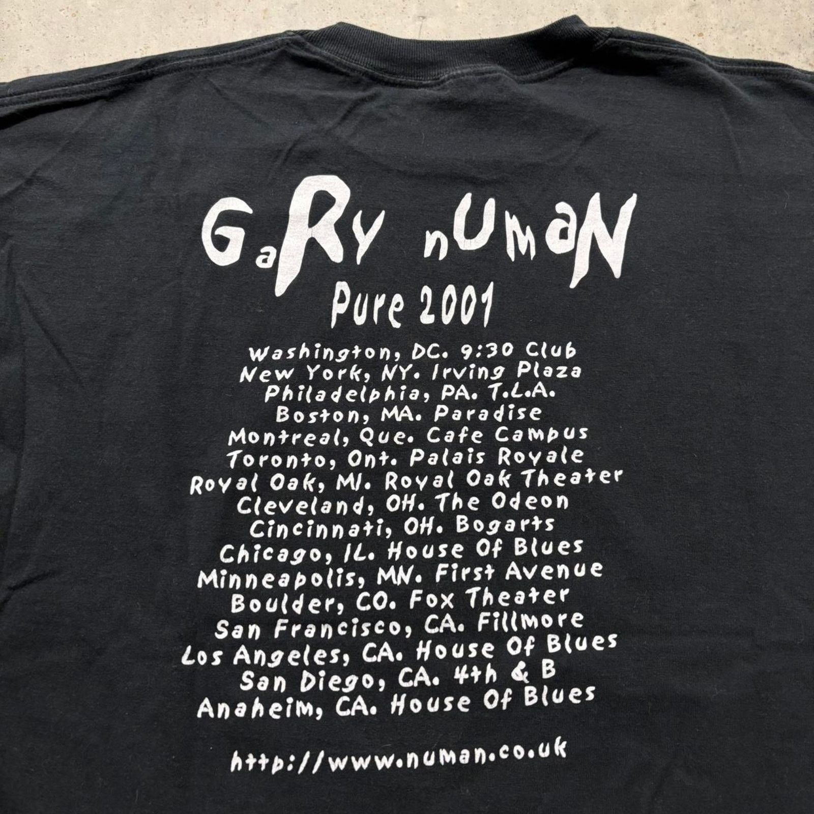 Band Tees × Vintage Crazy Vintage Y2K 2001 Gary Numan Pure Tour T Shirt Size US XL / EU 56 / 4 - 5 Thumbnail
