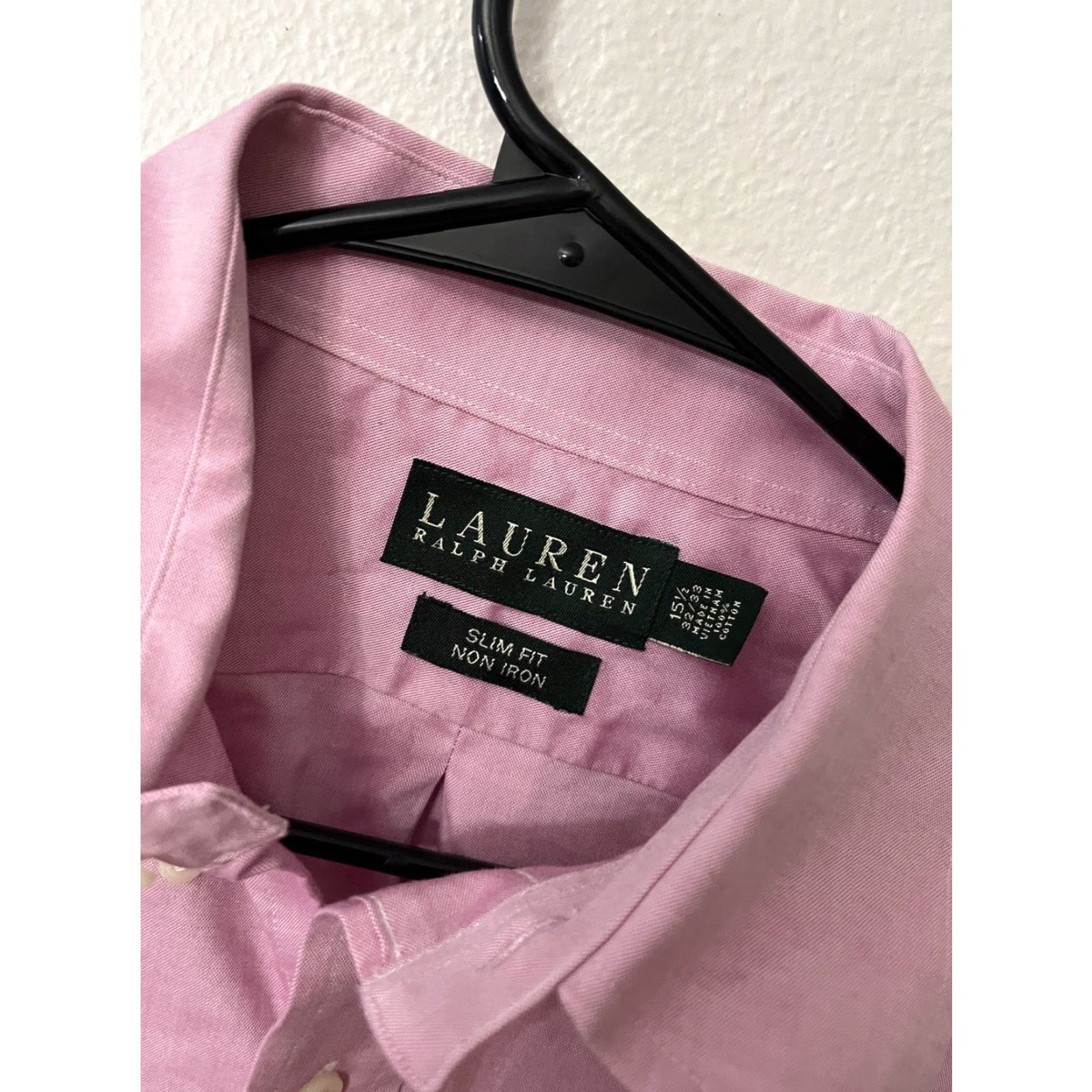 Ralph Lauren Lauren Ralph Lauren Shirt Mens 15.5 Button Down Slim Fit Stretch Pink Solid Size US M / EU 48-50 / 2 - 2 Thumbnail