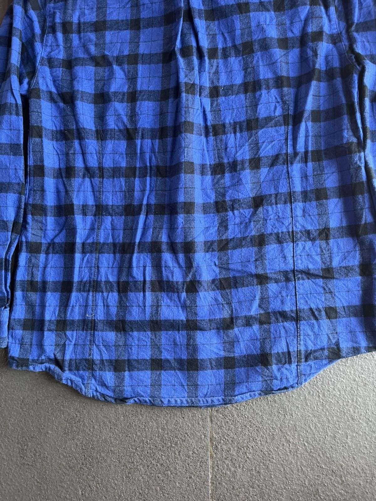Filson Vintage Flannel Plaid Blue Black Thick Cotton B/D Shirt Size US M / EU 48-50 / 2 - 8 Thumbnail