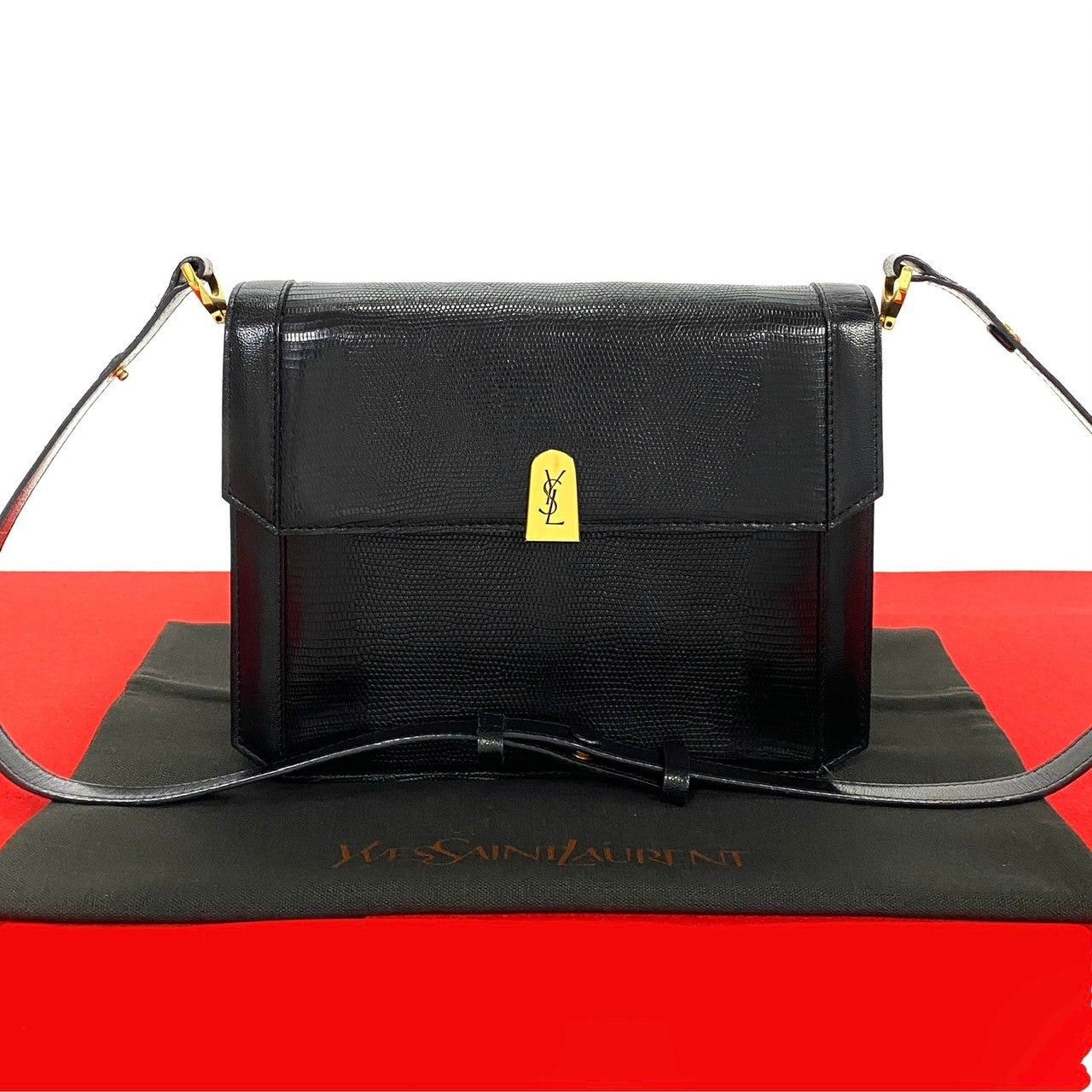 Yves Saint Laurent Yves Saint Laurent Shoulder Bag Black Leather Size ONE SIZE - 1 Thumbnail