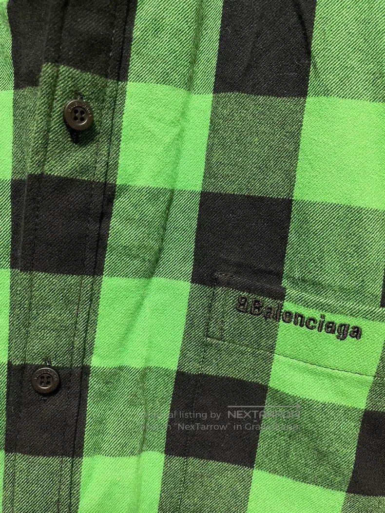 Balenciaga Balenciaga Plaid Reversible Single Breasted Long Sleeve Sh Size US S / EU 44-46 / 1 - 3 Thumbnail