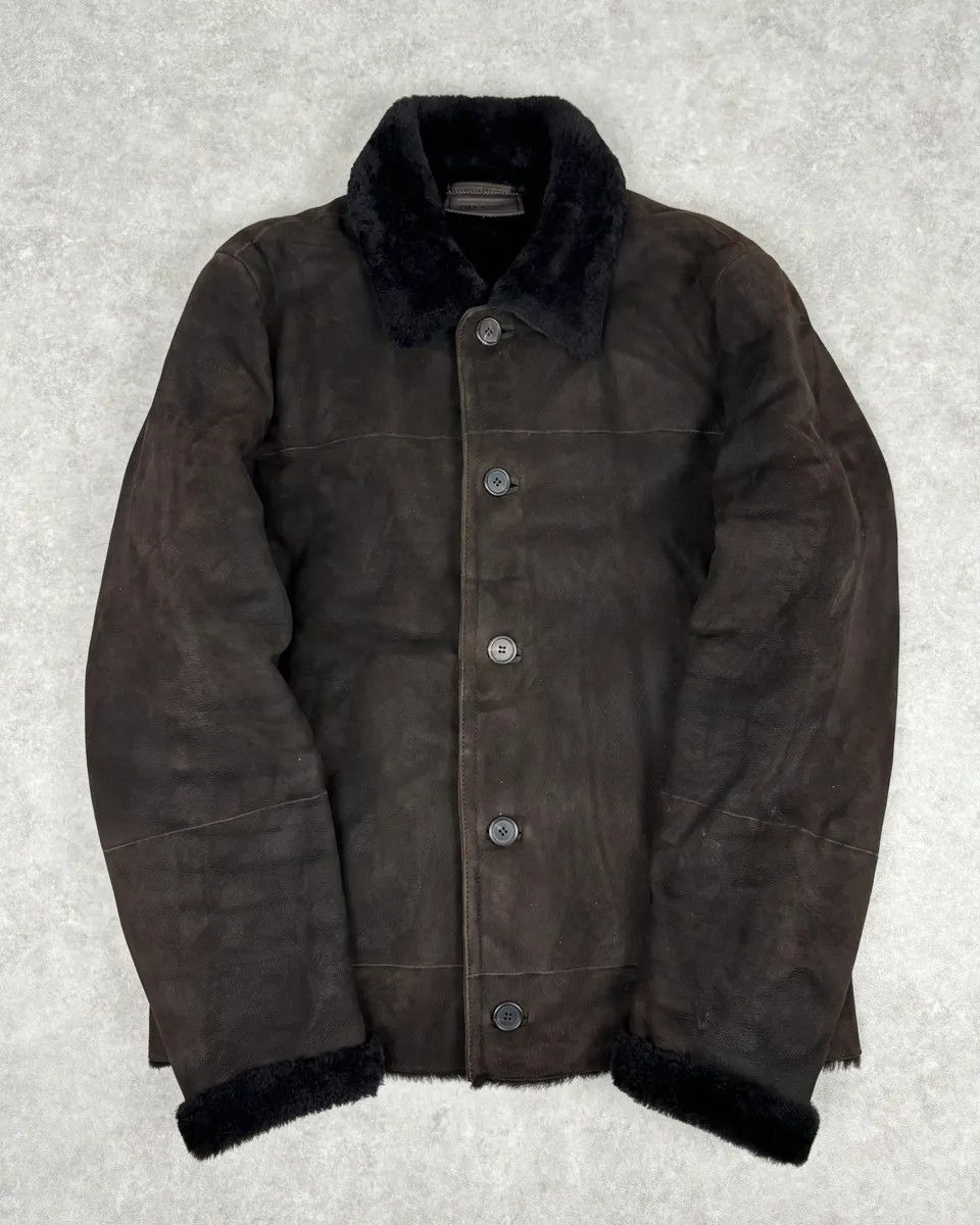 Prada AW2012 Prada Dark Brown Shearling Leather Jacket Size US M / EU 48-50 / 2 - 1 Thumbnail
