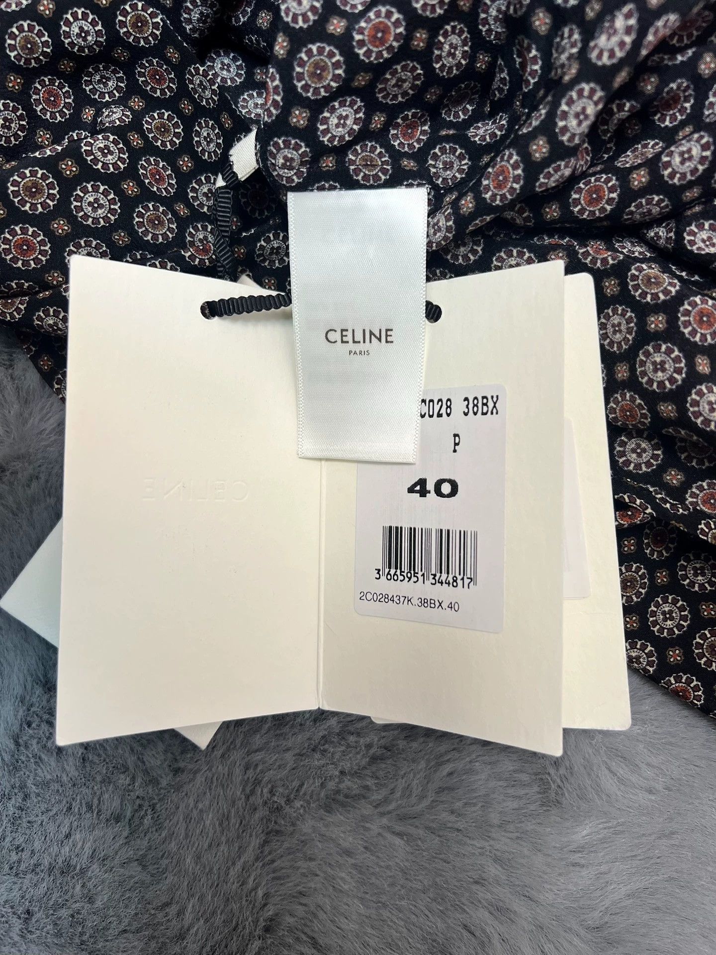 Celine SLP runway style floral all-over print silk shirt Size US L / EU 52-54 / 3 - 5 Thumbnail
