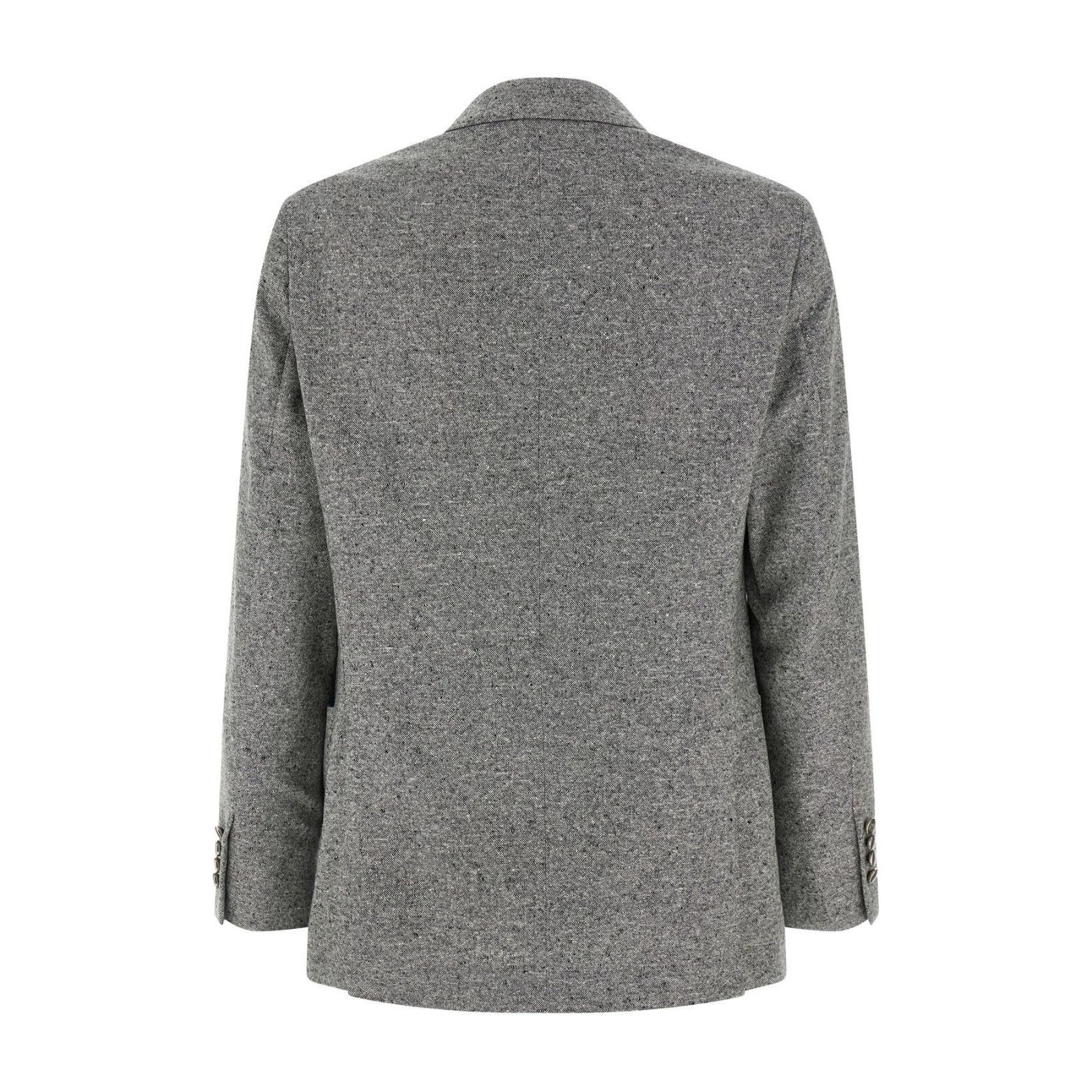 Brunello Cucinelli BRUNELLO CUCINELLI $6450 Medium Gray Wool/Cashmere Blazer Ja Size US M / EU 48-50 / 2 - 2 Thumbnail