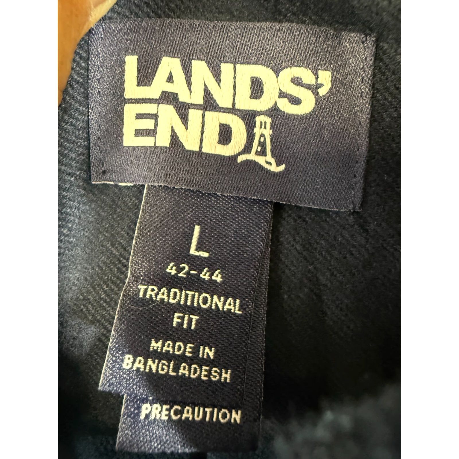 Lands' End Lands' End Chamois Flannel Shirt Mens L Blue Long Sleeve Traditional Fit Classic Size US L / EU 52-54 / 3 - 5 Thumbnail