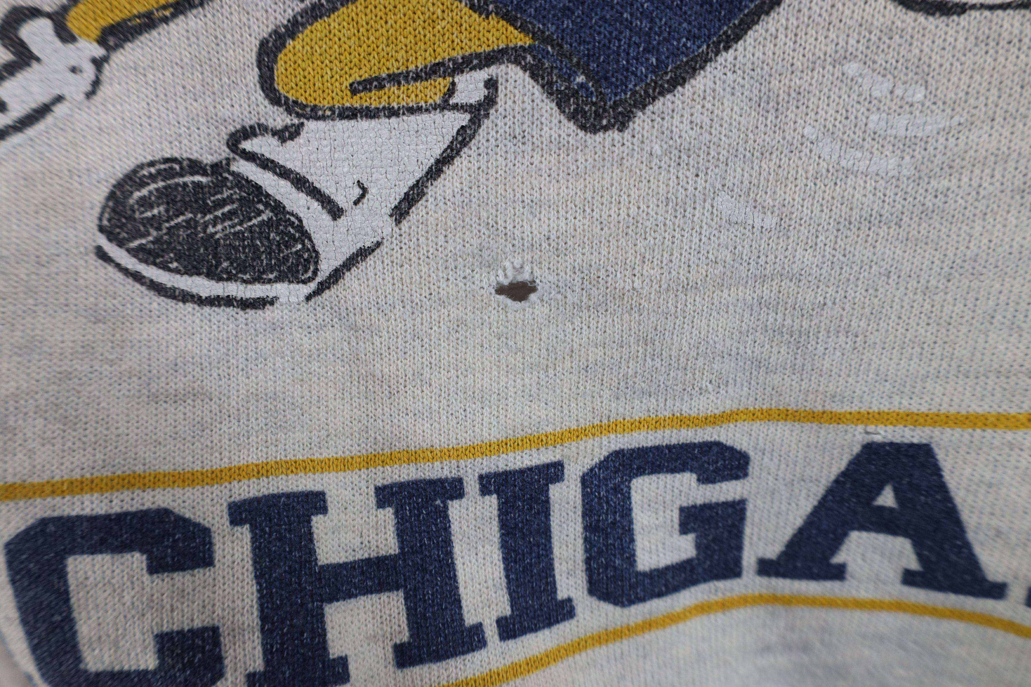 Vintage Vintage 90s University of Michigan Basketball Layered Hoodie Size US M / EU 48-50 / 2 - 7 Thumbnail