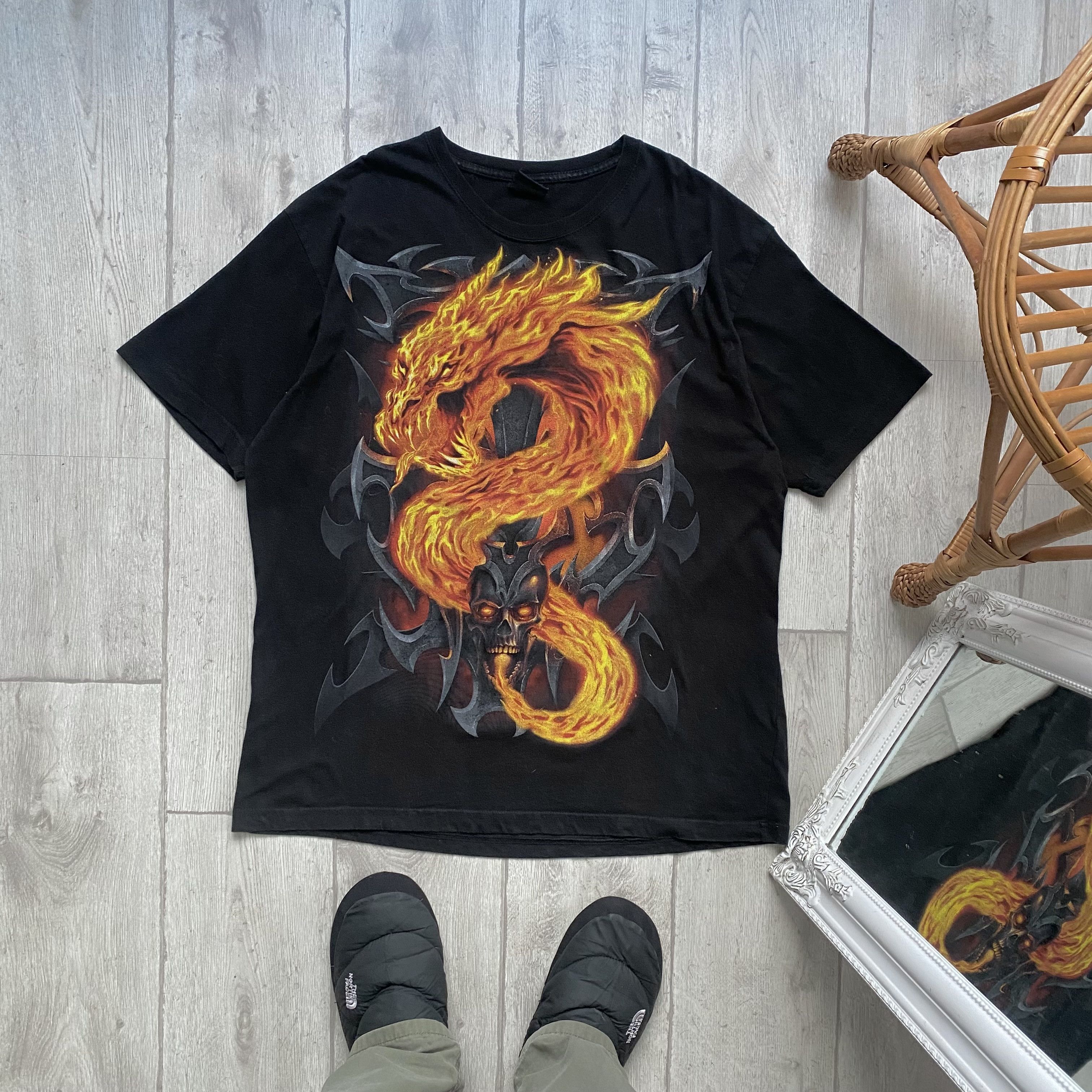 Band Tees 💀 Vintage Y2K Japan Dragon Skulls tee Rock Band tee Size US XXL / EU 58 / 5 - 1 Thumbnail