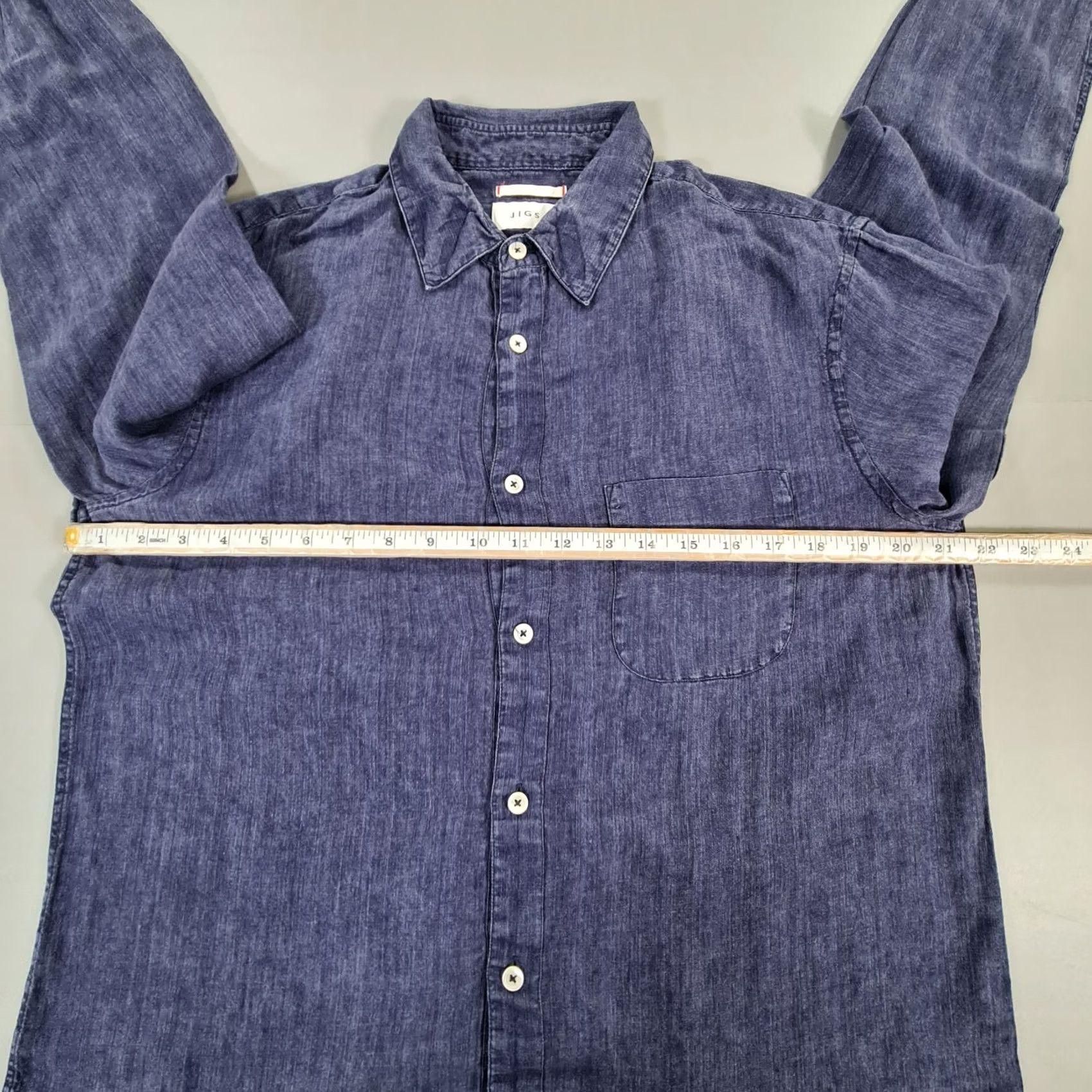 Jigsaw Jigsaw Shirt Blue Medium 100% Linen Button-Up Long Sleeve Casual Womens? No, Men’s? Size US M / EU 48-50 / 2 - 5 Thumbnail