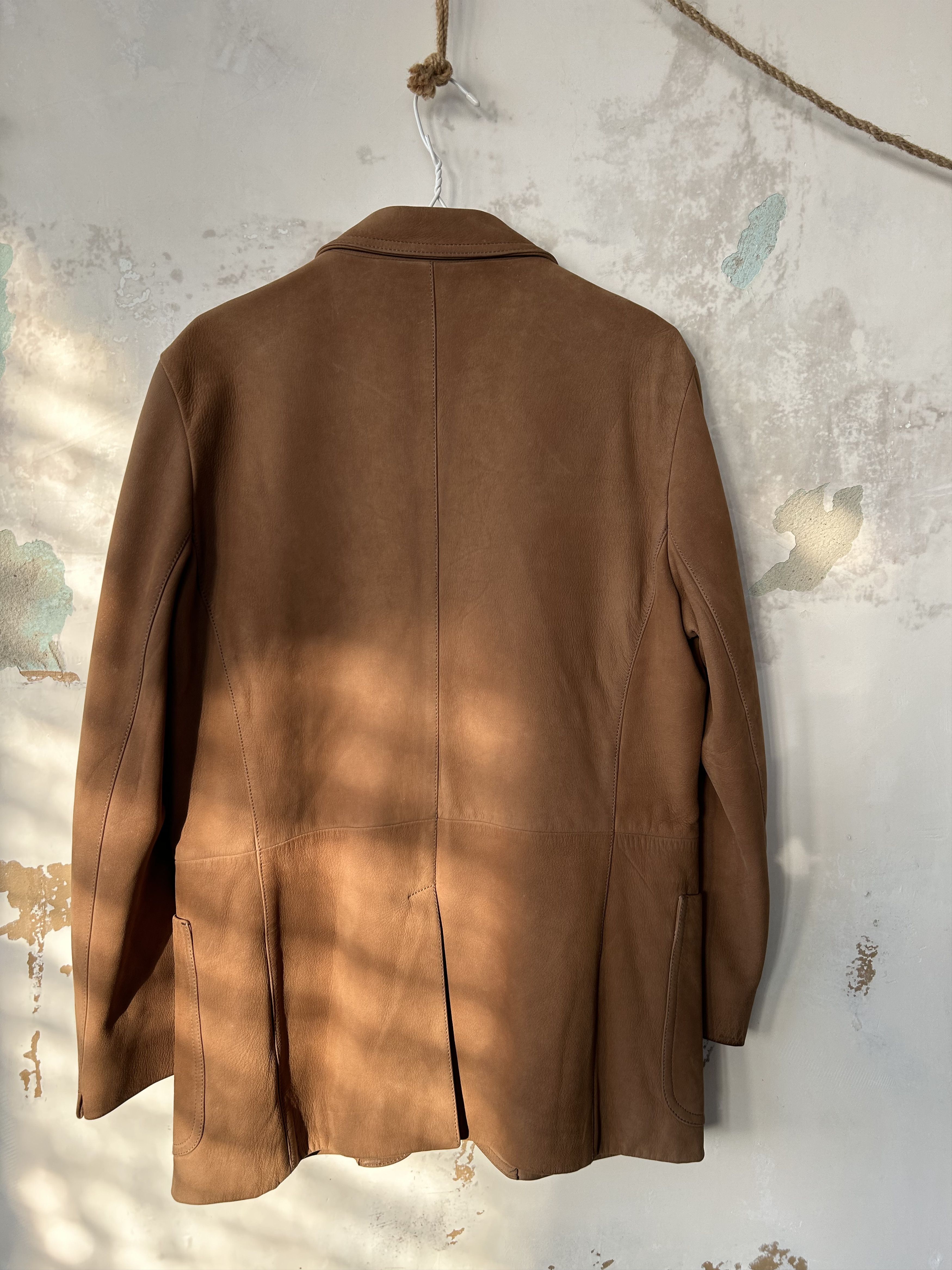 Prada Men's PRADA Brown Leather Jacket Made in Italy EU52 US42 Size US L / EU 52-54 / 3 - 7 Thumbnail