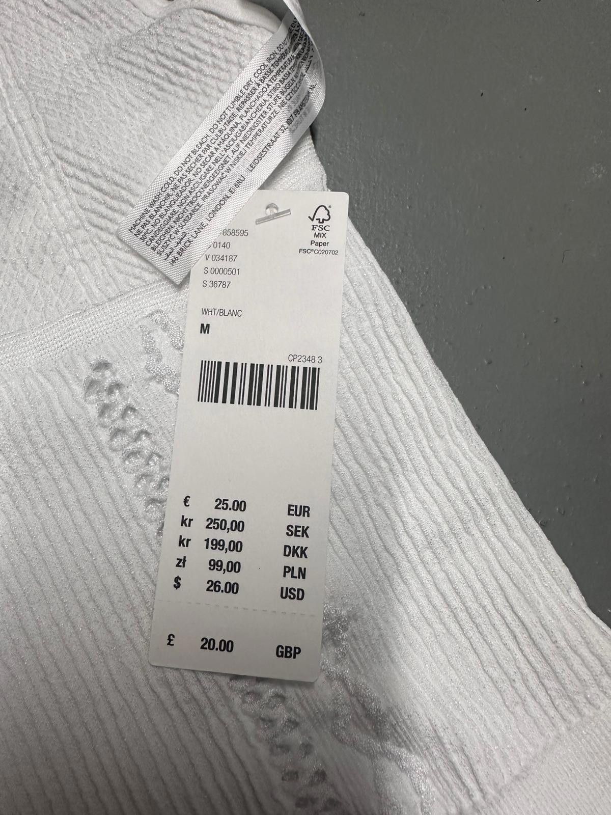 Urban Outfitters Urban Outfitters White Ribbed Crop Top Size M / US 6-8 / IT 42-44 - 3 Thumbnail