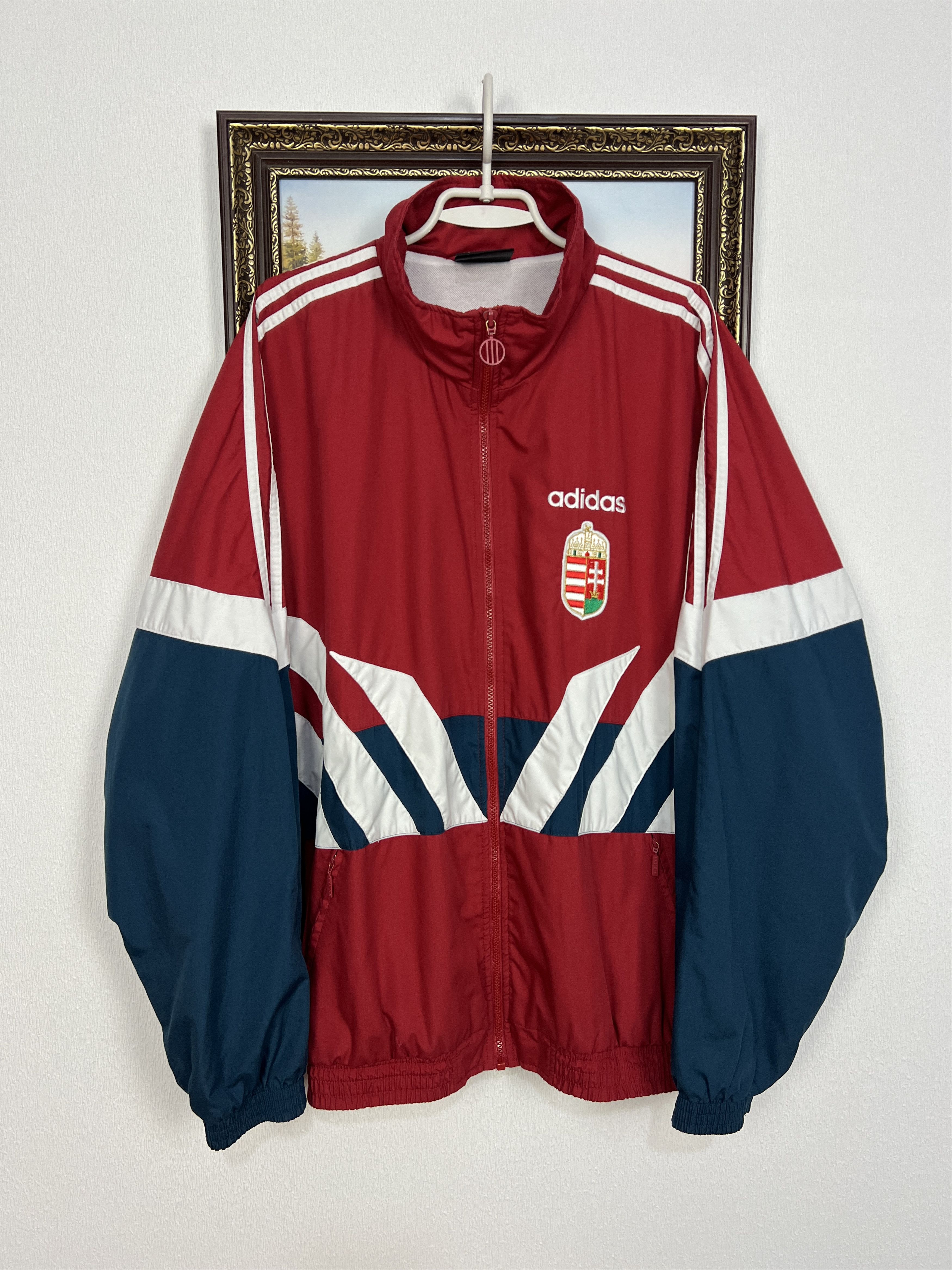 Adidas Vintage Hungary Football Jacket Soccer Track Top National Size US XL / EU 56 / 4 - 1 Thumbnail