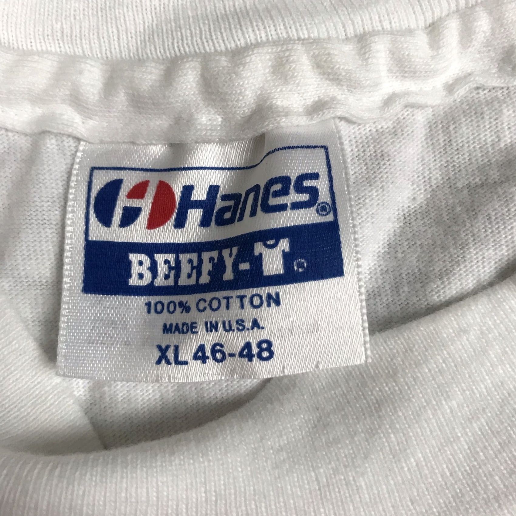 Hanes VINTAGE Hanes T-Shirt Single Stitch 80s White Crew Neck Short Sleeve Large Graphic Tee 1989 Hollywood Dance Mens/Womens Size US L / EU 52-54 / 3 - 2 Thumbnail