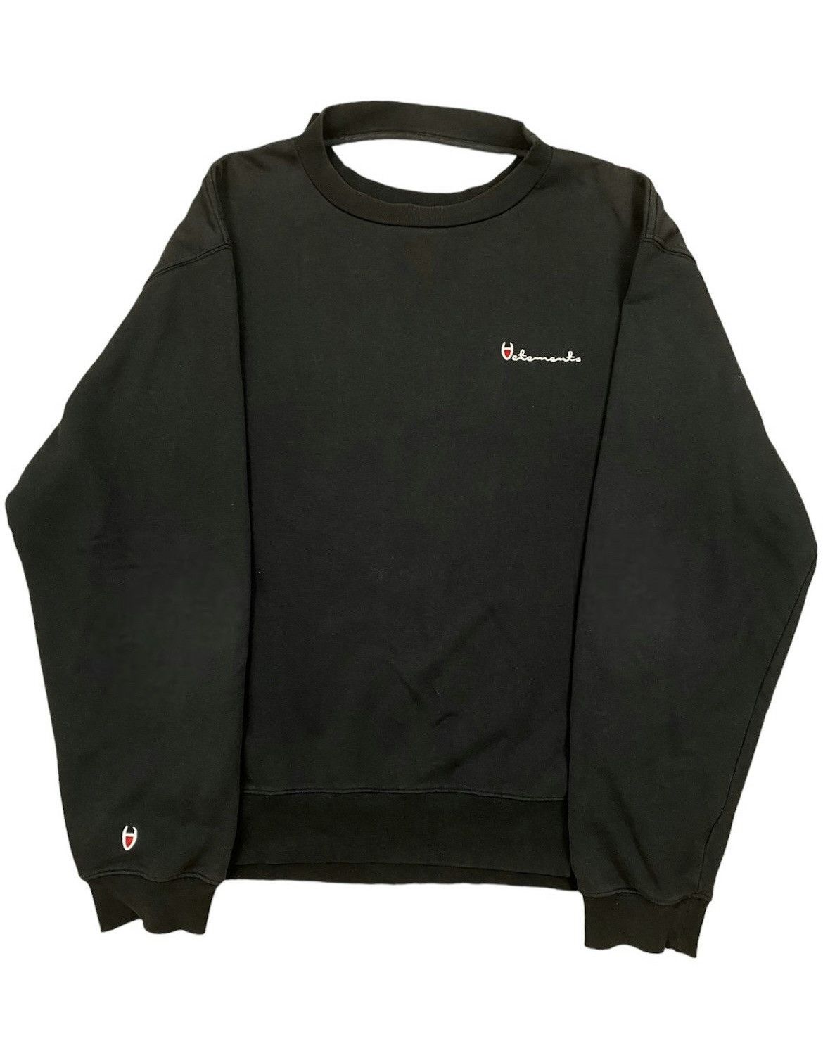 Image of Vetements Metal Logo Reversible Sweatshirts in Black, Men's (Size Small)