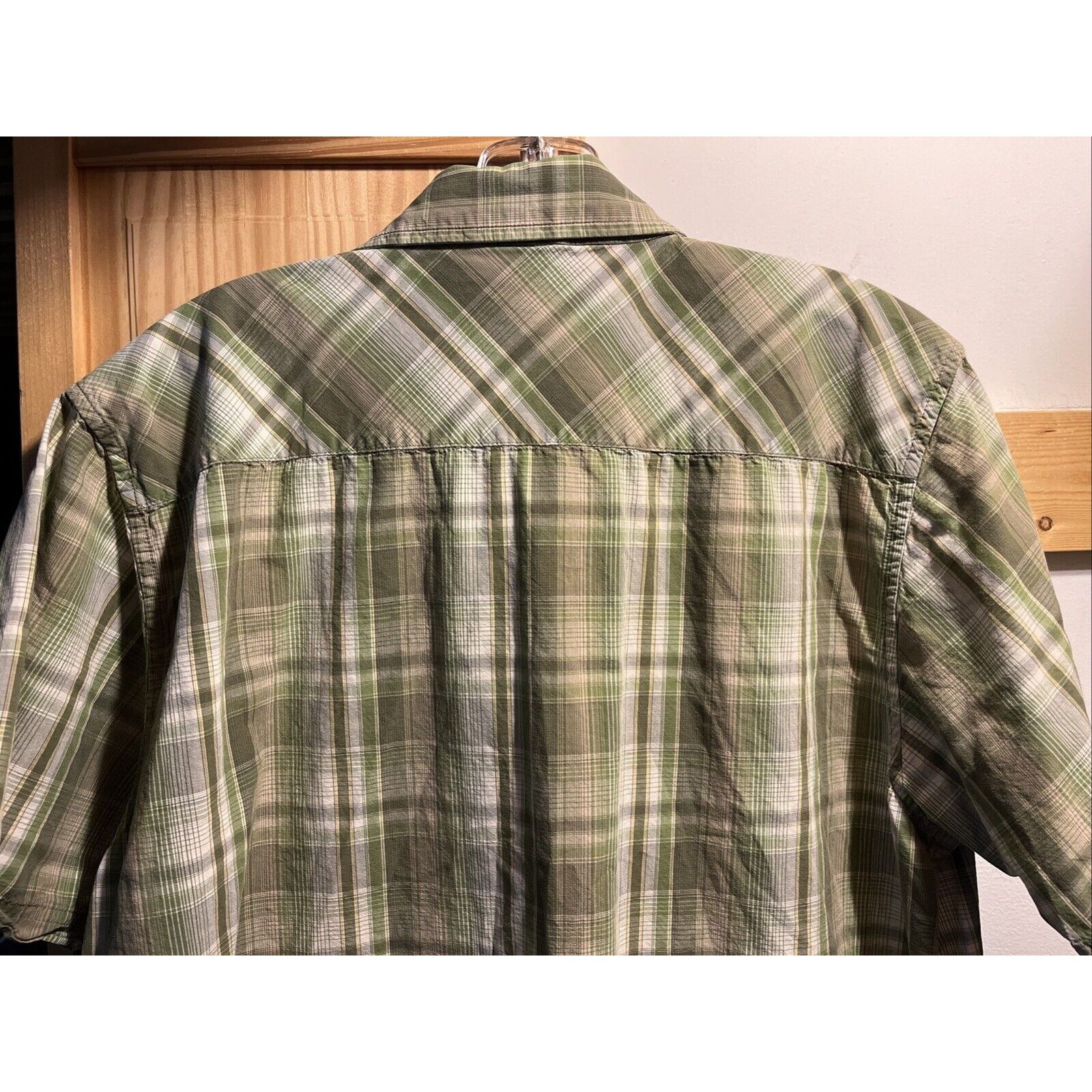 The North Face The North Face Men Shirt L Green Plaid Snap Button SS Hiking Size US L / EU 52-54 / 3 - 8 Thumbnail