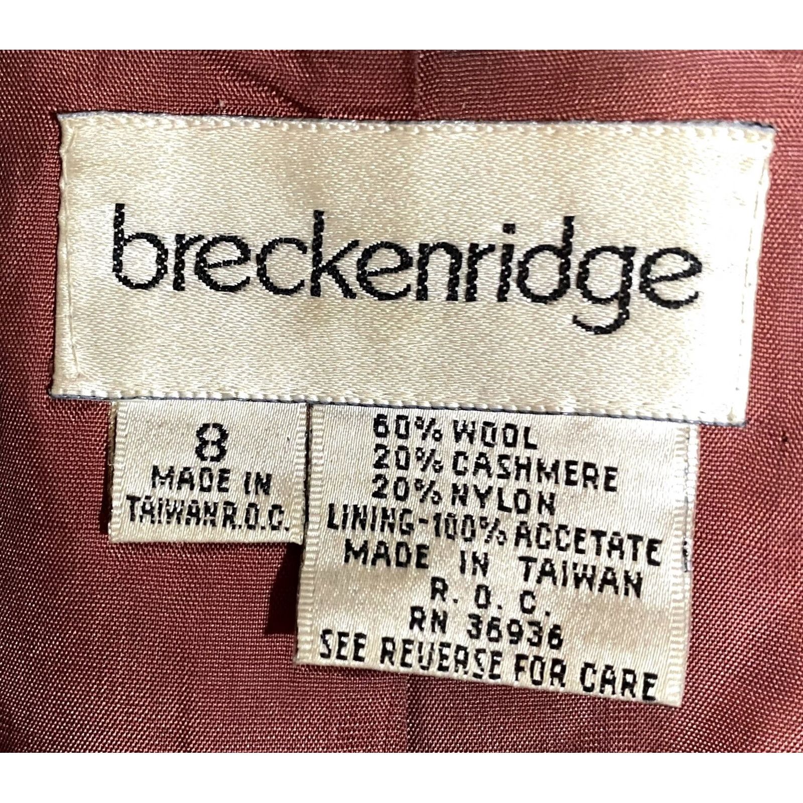 Vintage VINTAGE Breckenridge Wool Jacket Coat Long Dark Gray Sz 8 OverCoat Button Womens Winter Casual 90s Size M / US 6-8 / IT 42-44 - 7 Thumbnail