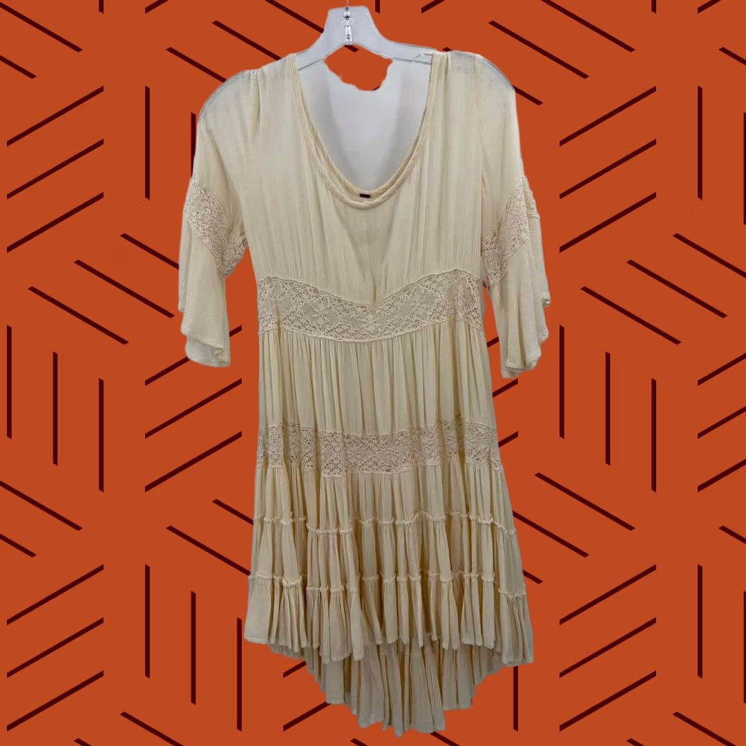 Free People Free People Dress Size XS Ivory Short Sleeve Pre-Owned Size 26" / US 2 / IT 38 - 1 Thumbnail