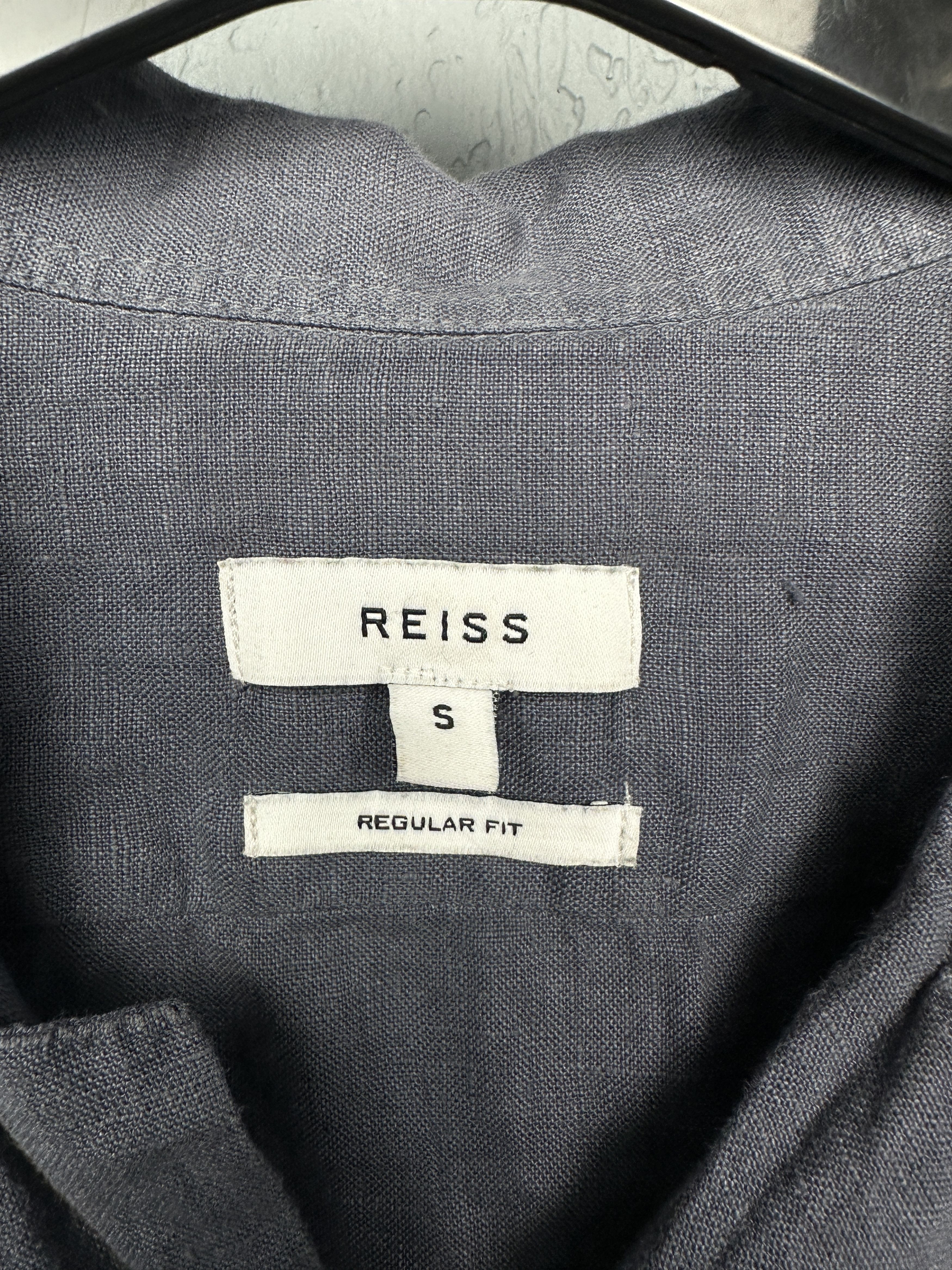 Reiss Reiss Mens Linen Short Sleeve Shirt Size US S / EU 44-46 / 1 - 3 Thumbnail
