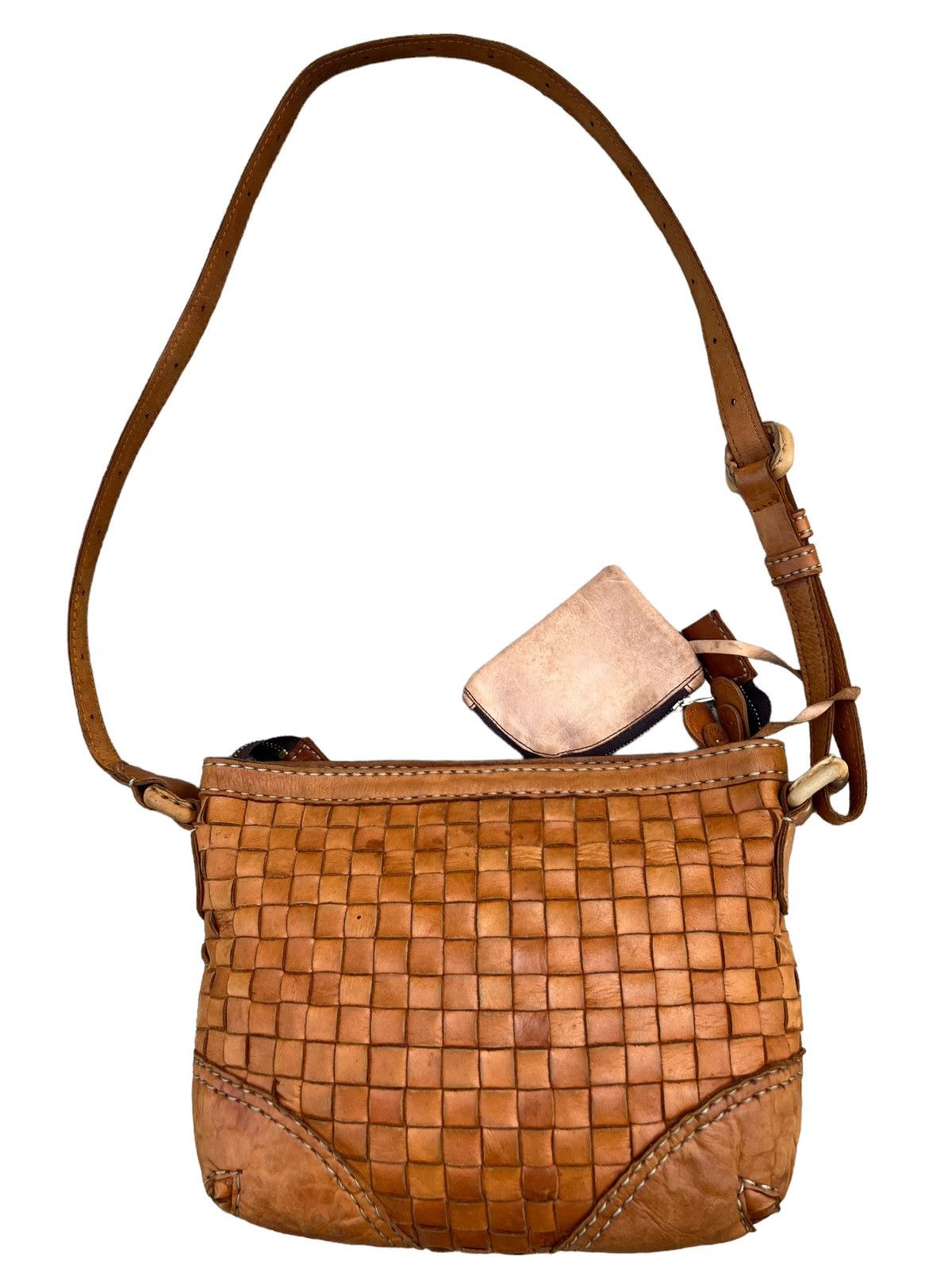 Leather Robita Japan Patina Woven Leather Bag Size ONE SIZE - 3 Thumbnail