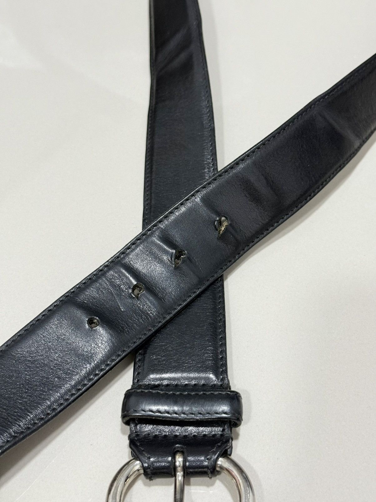 Gucci Gucci Black Leather Belt Size ONE SIZE - 7 Thumbnail