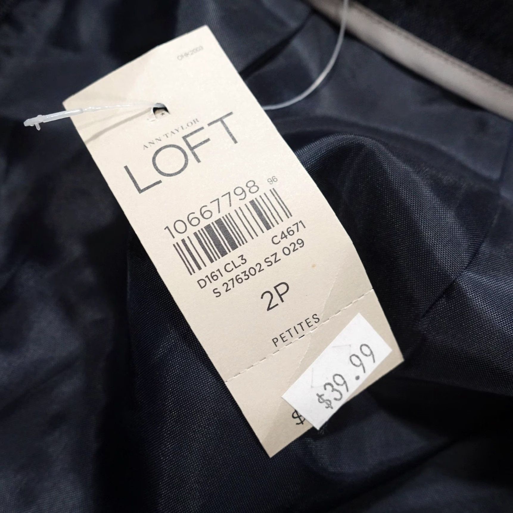 Loft LOFT Skirt Womens 2P Gray Knee Length Straight Pencil Zip Back Lined Pockets Denim Stretch 95% Cotton 5% Spandex Menus Fall Business Women Size 26" / US 2 / IT 38 - 6 Thumbnail