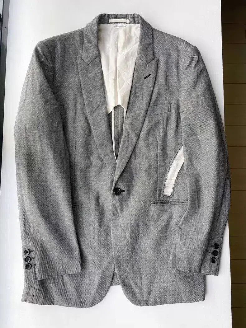 Comme des Garcons Comme des Garcons Wool Silver Thread Patchwork Coat Size US M / EU 48-50 / 2 - 1 Thumbnail