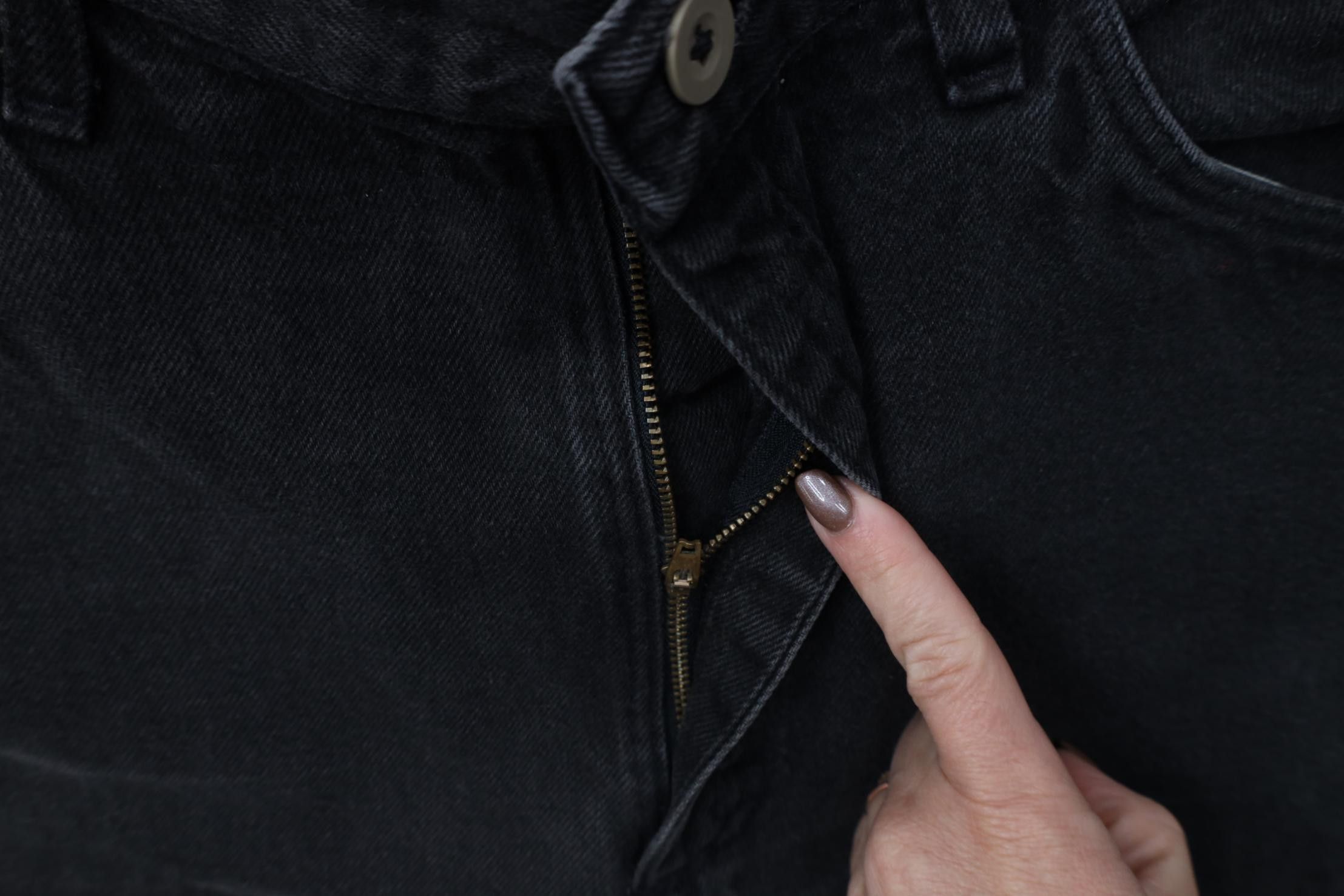 Vintage Vintage 90s Streetwear Straight Leg Denim Jeans Black Cotton Size US 36 / EU 52 - 7 Thumbnail