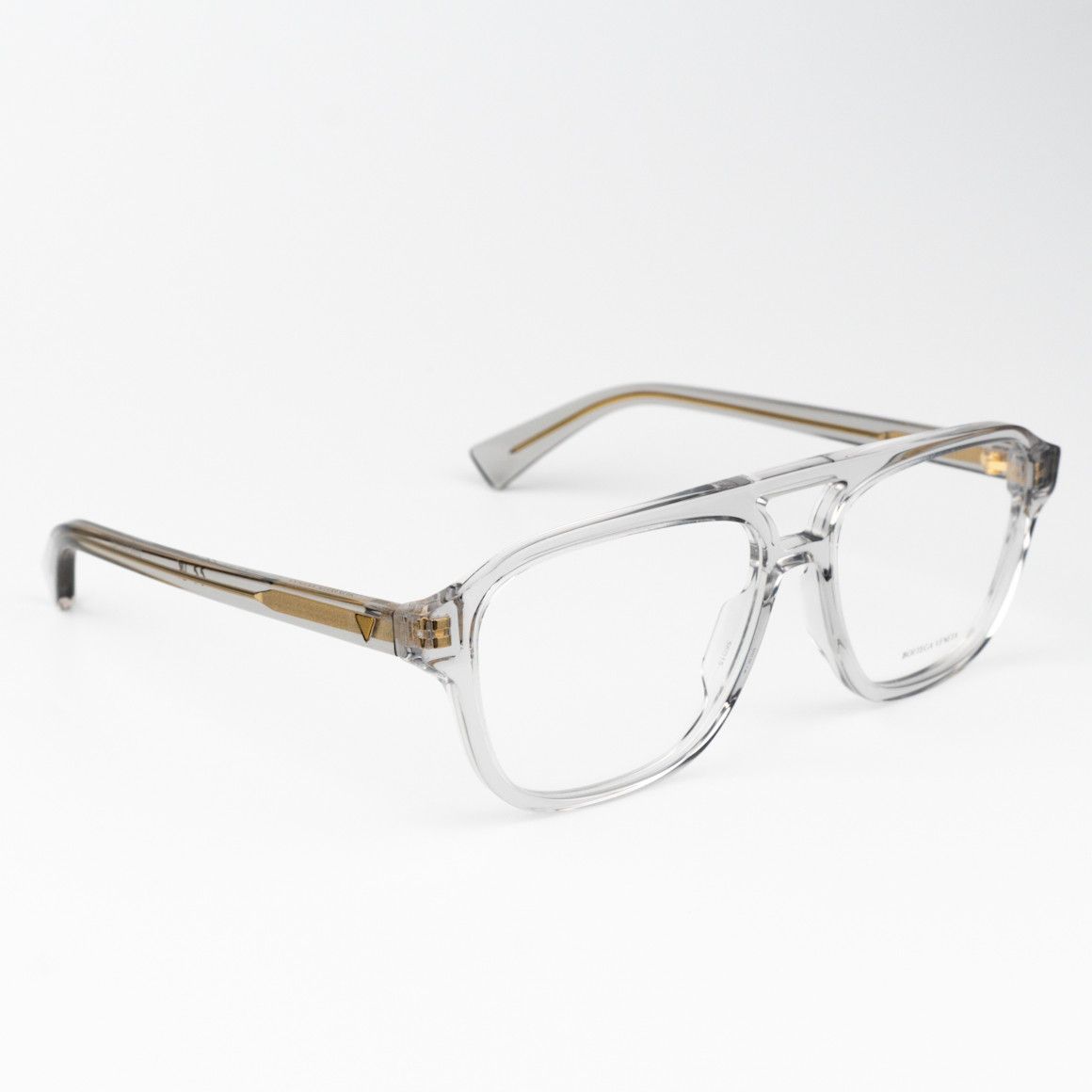 Bottega Veneta NEW Bottega Veneta BV1294O 004 Grey Pilot Unisex Eyeglasses Size ONE SIZE - 6 Thumbnail