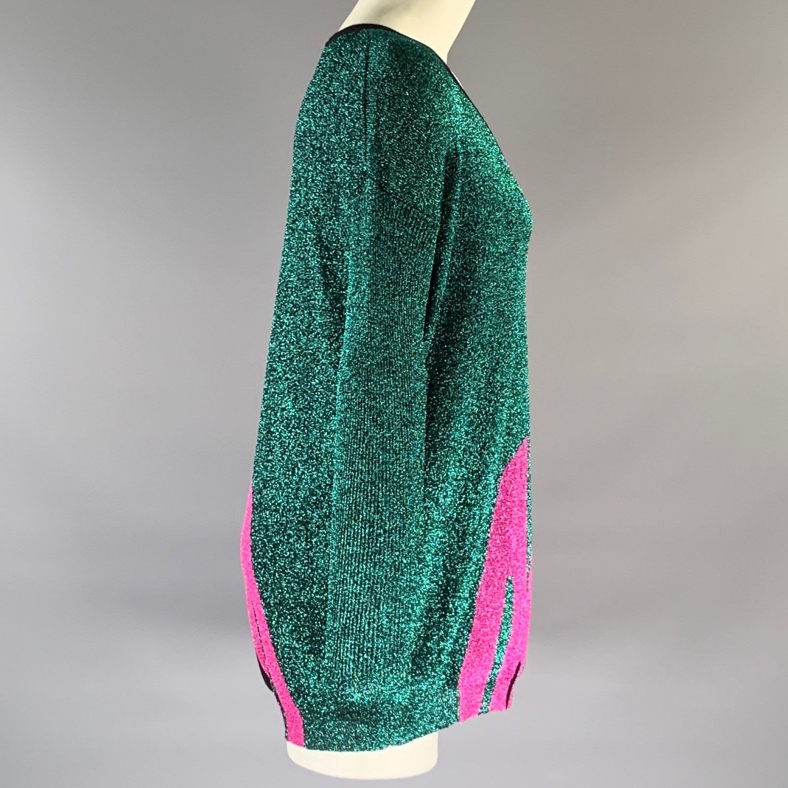 Dsquared2 DSQUARED2 Size XS Green Pink Wool Blend Pull On Pullover Size XS / US 0-2 / IT 36-38 - 3 Thumbnail