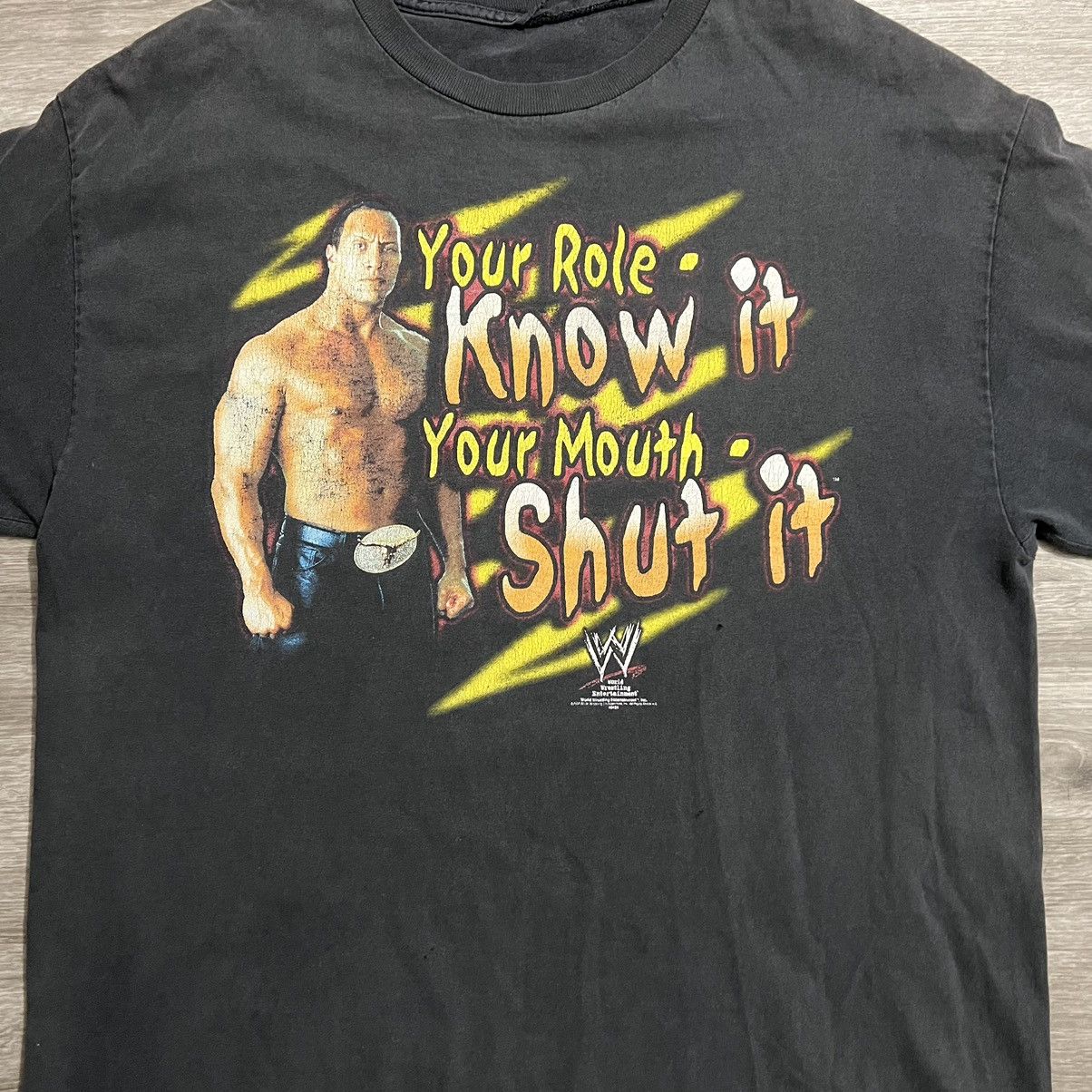 Vintage × WWE Vintage The Rock WWE Your Role Know It Your Mouth Shut It Size US XL / EU 56 / 4 - 3 Thumbnail