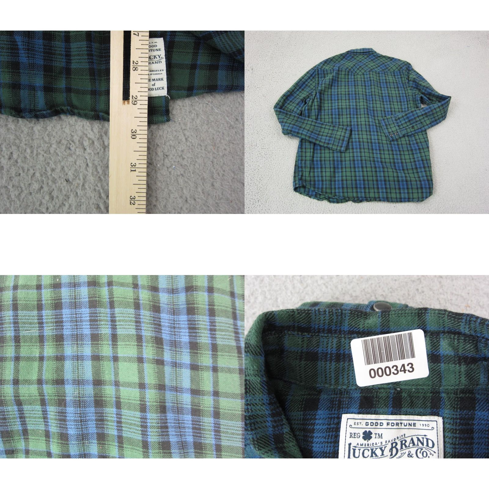 The North Face The North Face Shirt Adult Medium Blue Plaid Flannel Western Mens Button Up Size US M / EU 48-50 / 2 - 8 Thumbnail