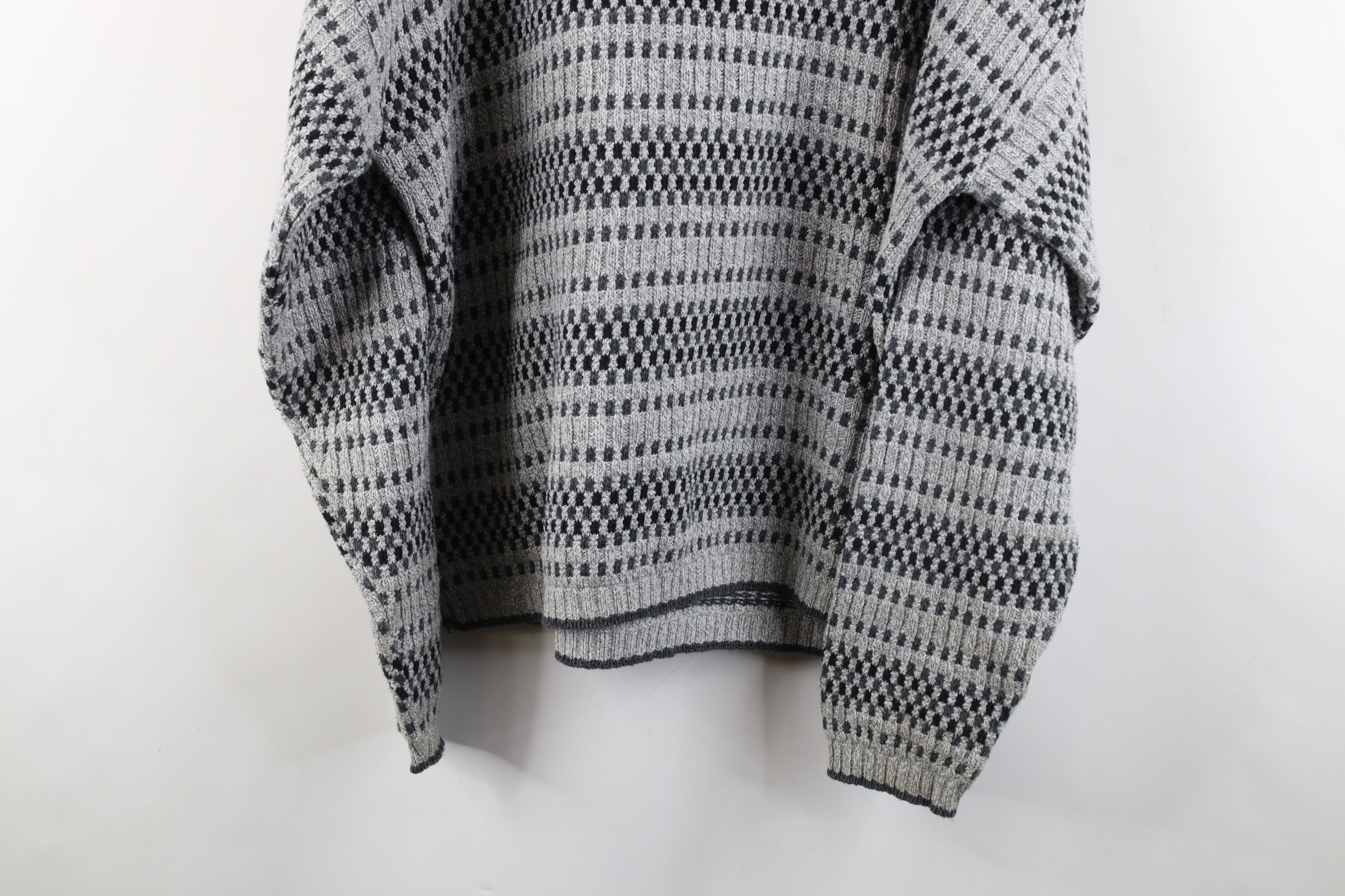 Vintage Vintage 90s Streetwear Ribbed Checkered Knit Dad Sweater USA Size US XL / EU 56 / 4 - 11 Thumbnail