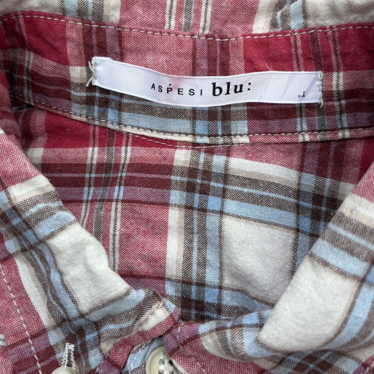 Beams Plus × Engineered Garments Aspesi Blu Garments Plaid Button Up Shirt Size US M / EU 48-50 / 2 - 4 Thumbnail