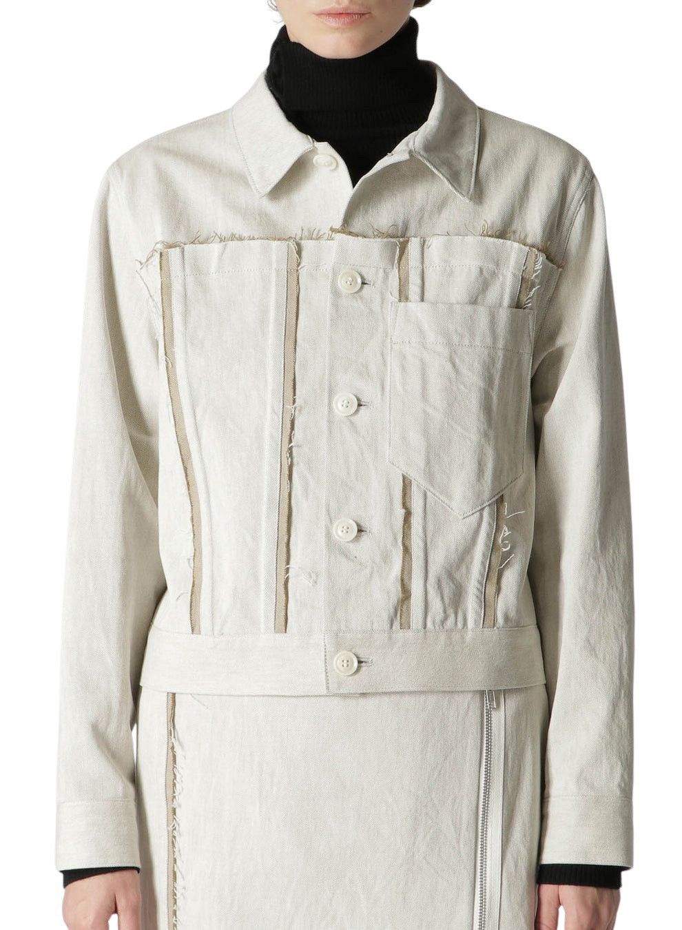 Yohji Yamamoto 10oz Denim Paneled Trucker Jacket Size M / US 6-8 / IT 42-44 - 1 Thumbnail