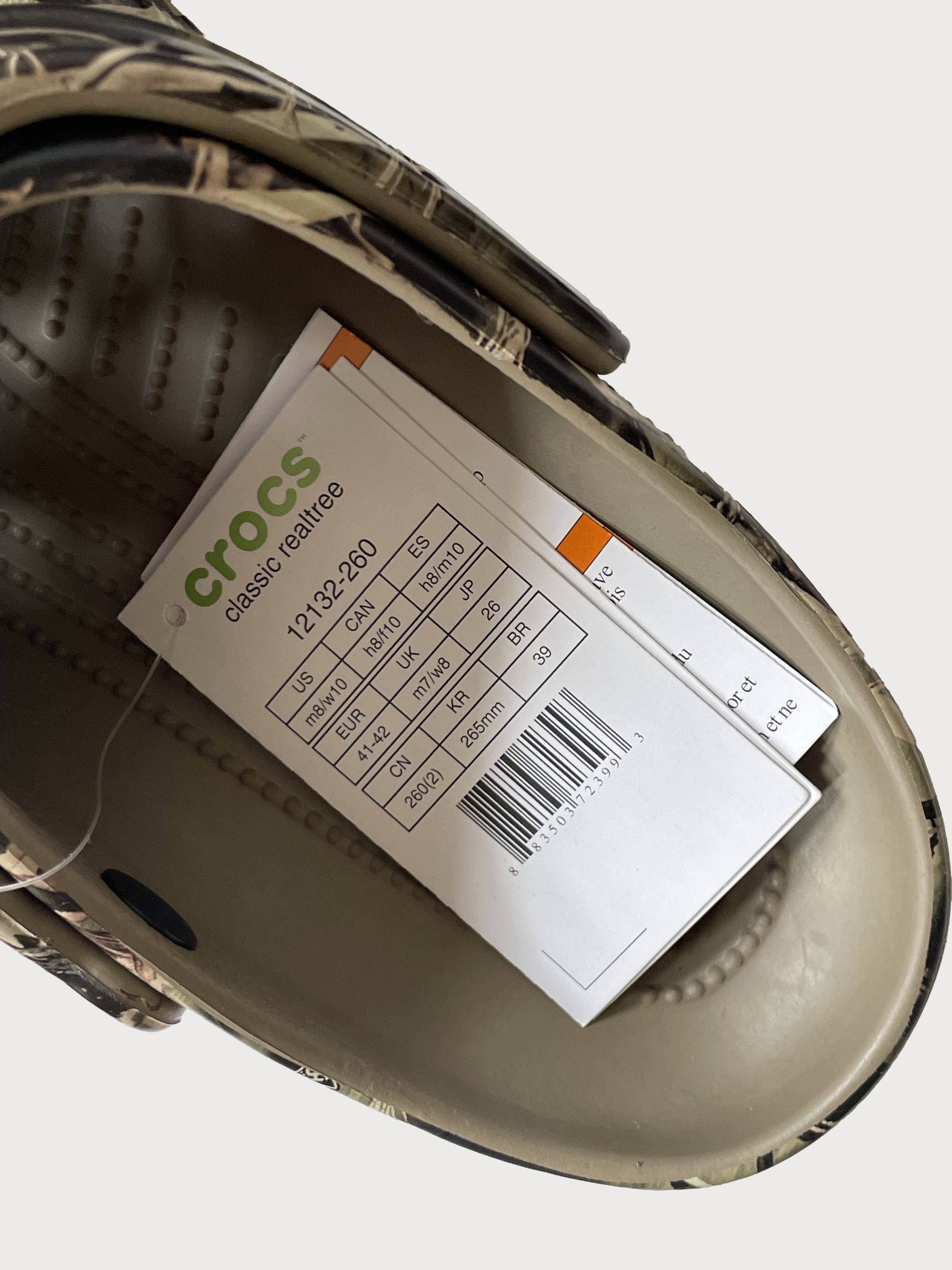 Crocs Mens Real Tree Crocs Size US 8 / EU 41 - 2 Thumbnail