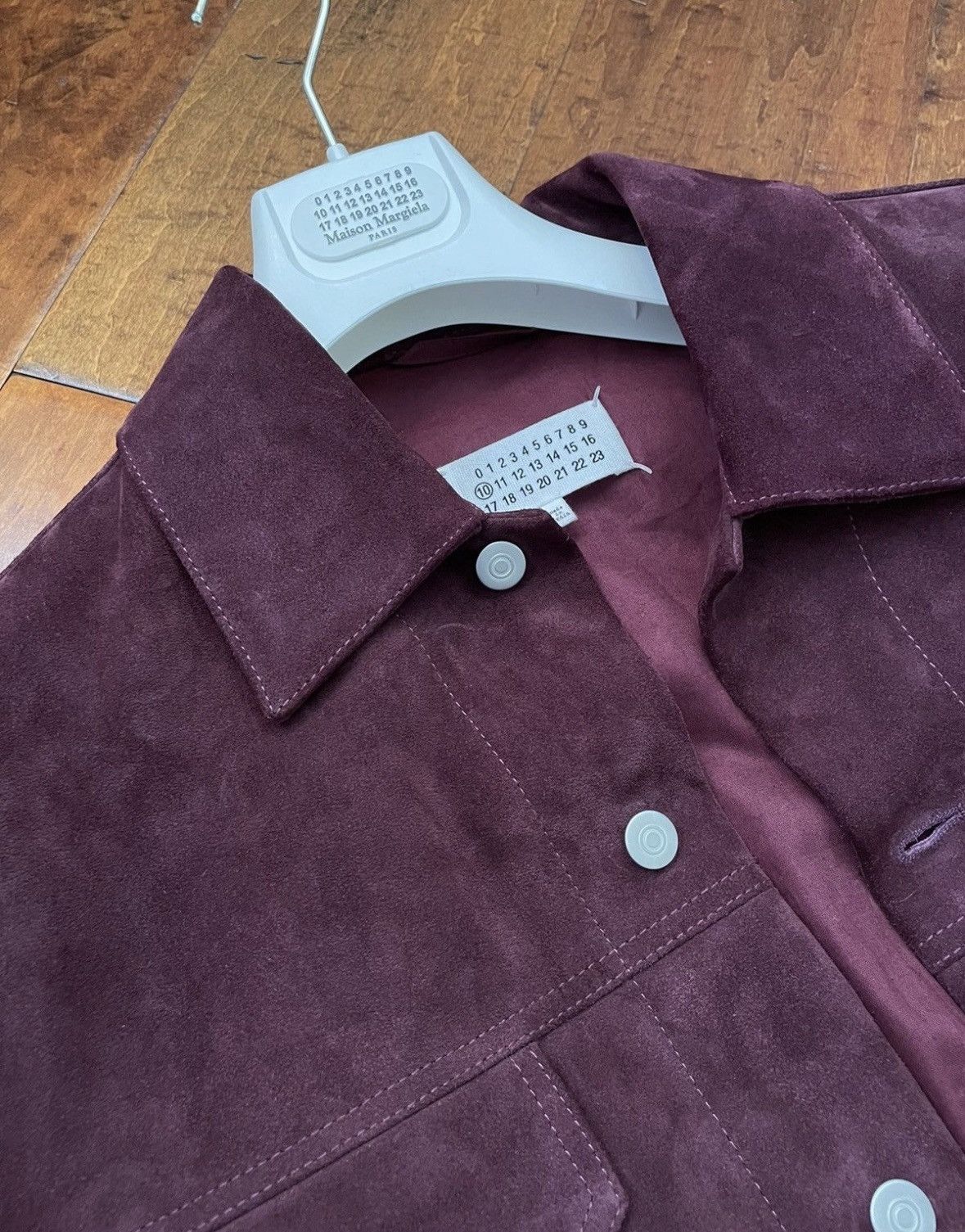 Maison Margiela Maroon Suede Jacket Size US M / EU 48-50 / 2 - 3 Thumbnail