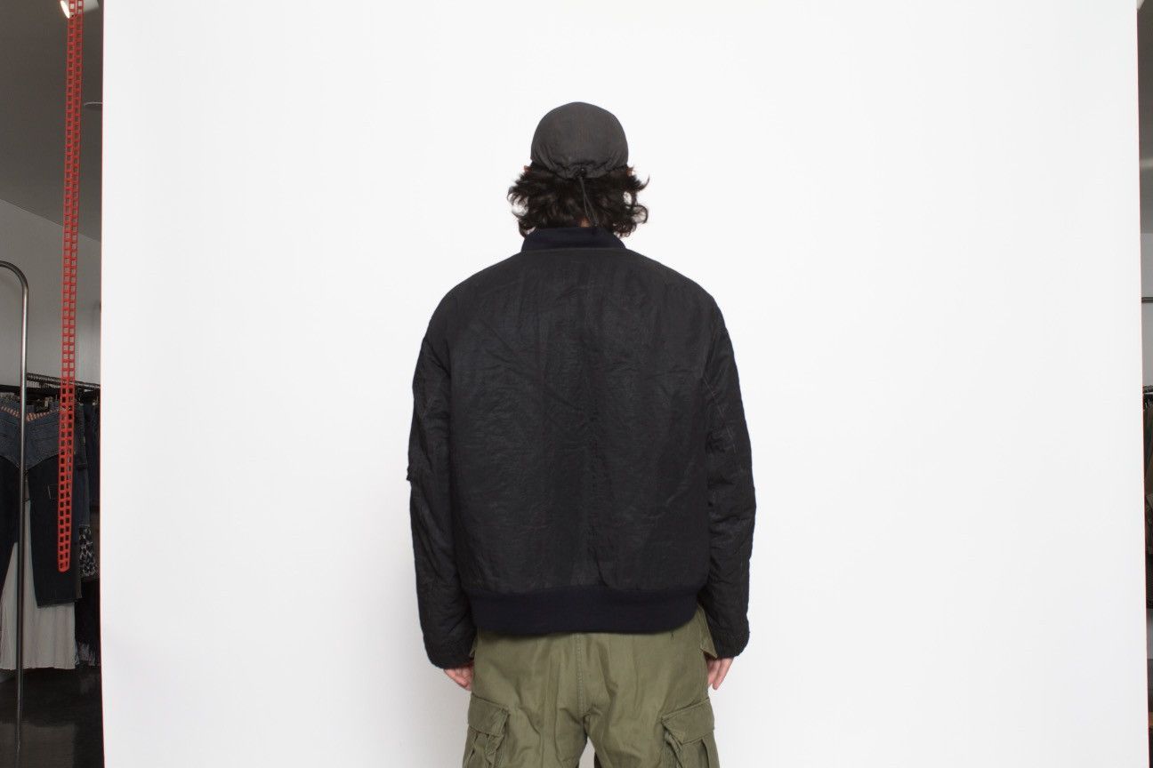Vintage BLACK NYLON BOMBER JACKET BY IVY OXFORD Size US XL / EU 56 / 4 - 4 Thumbnail